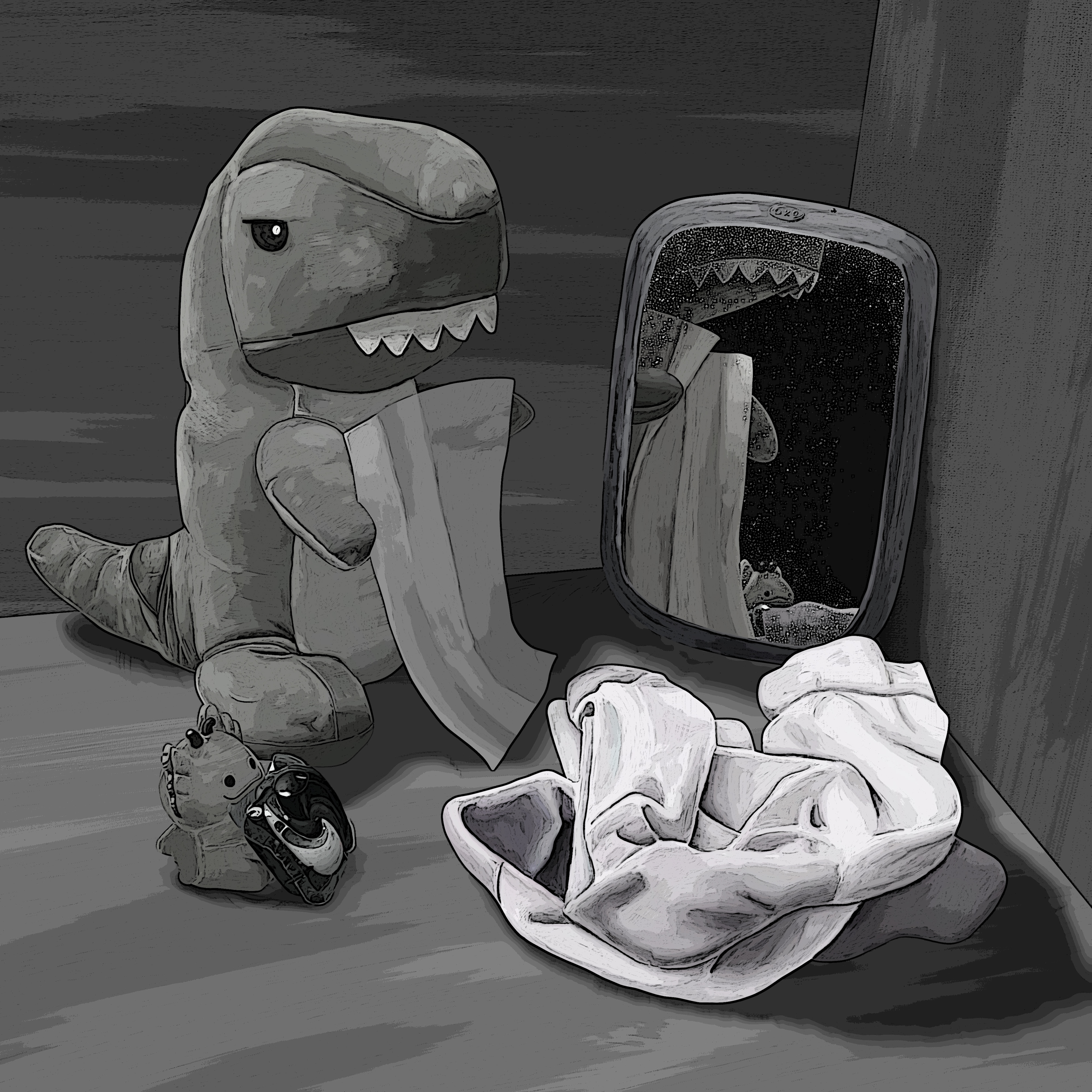 Dinolotl Laundry Day Posterized (April 2024)