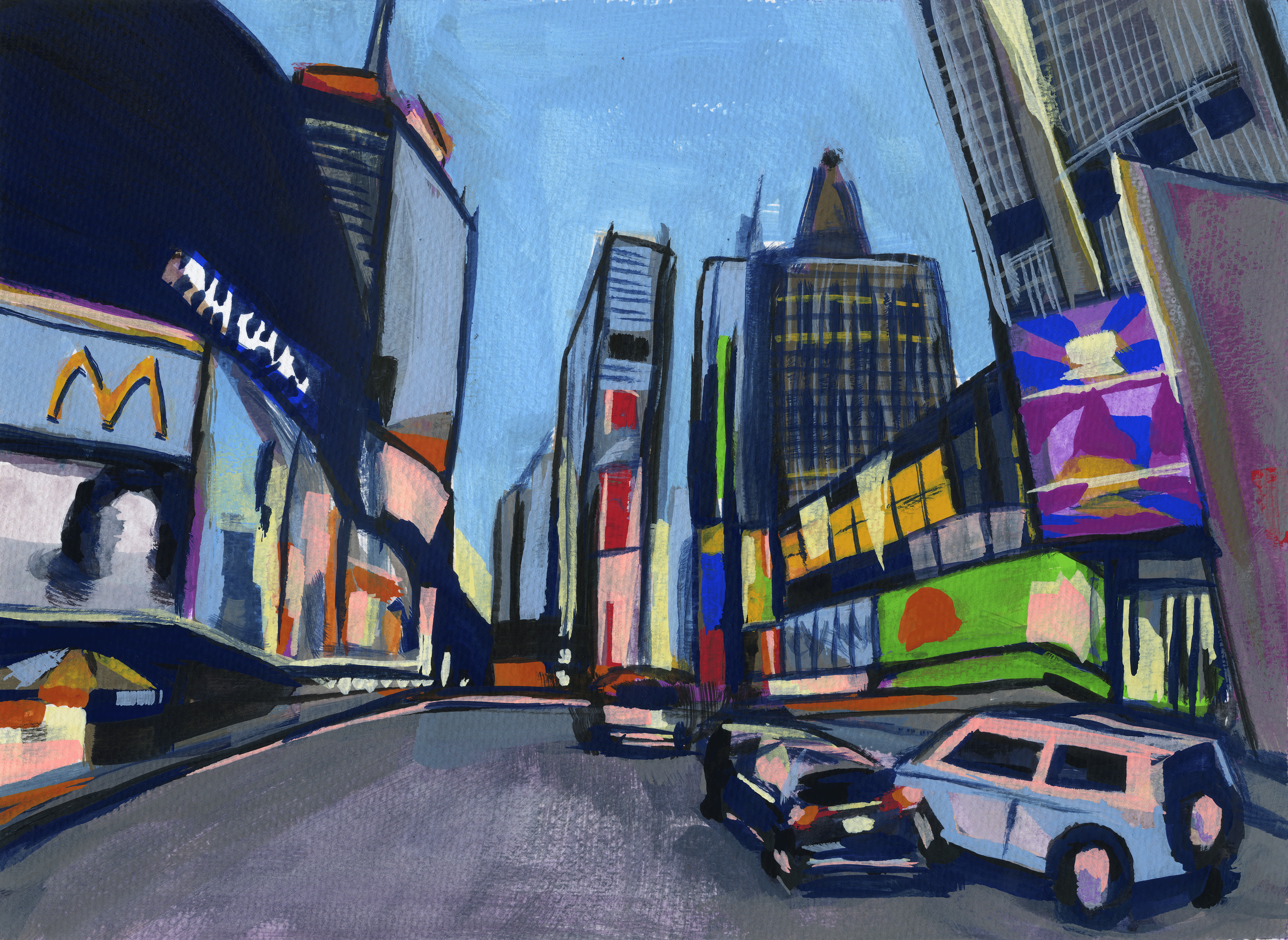 Sunset in Times Square