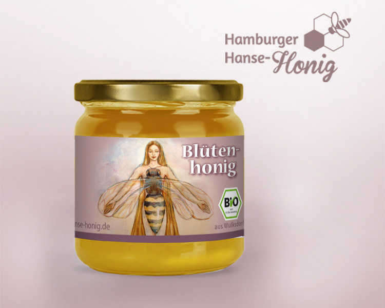 Etikett für Hamburger Hanse-Honig