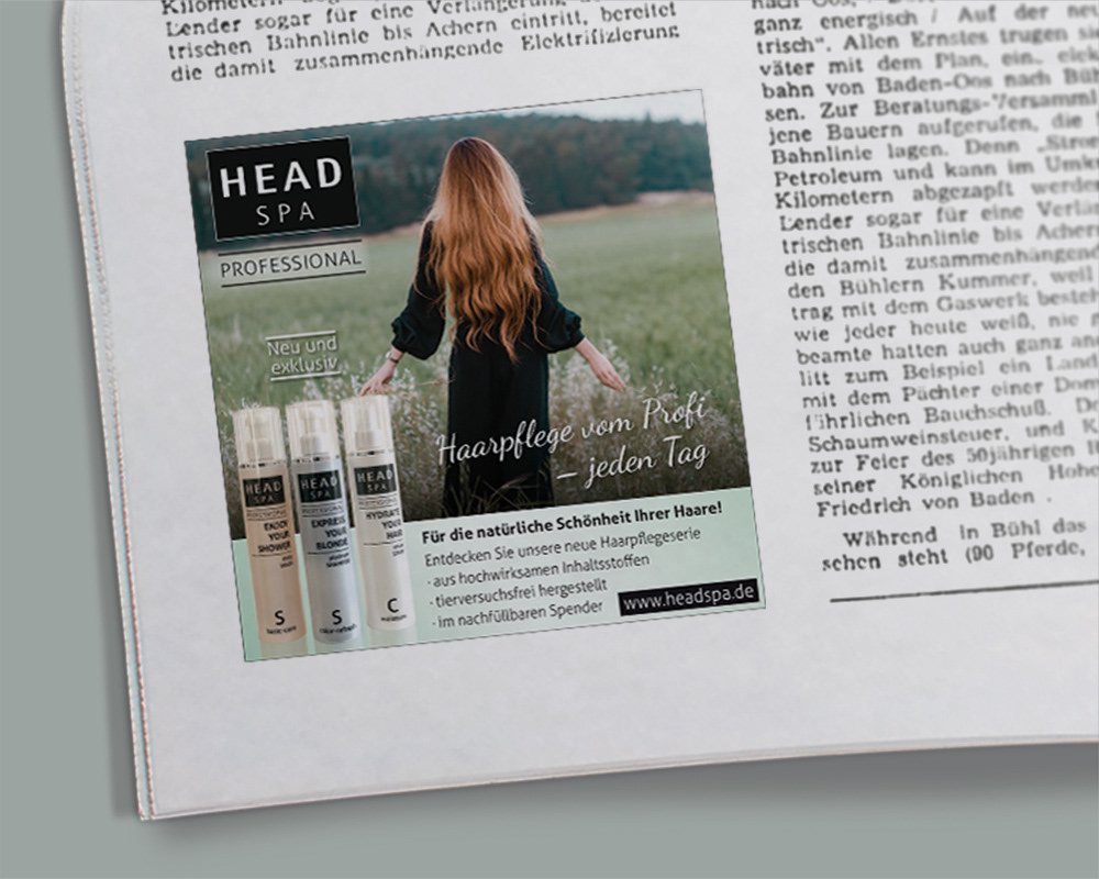 Print-Anzeige für HEAD SPA