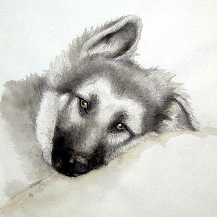 Mischtechnik auf Aquarellpapier