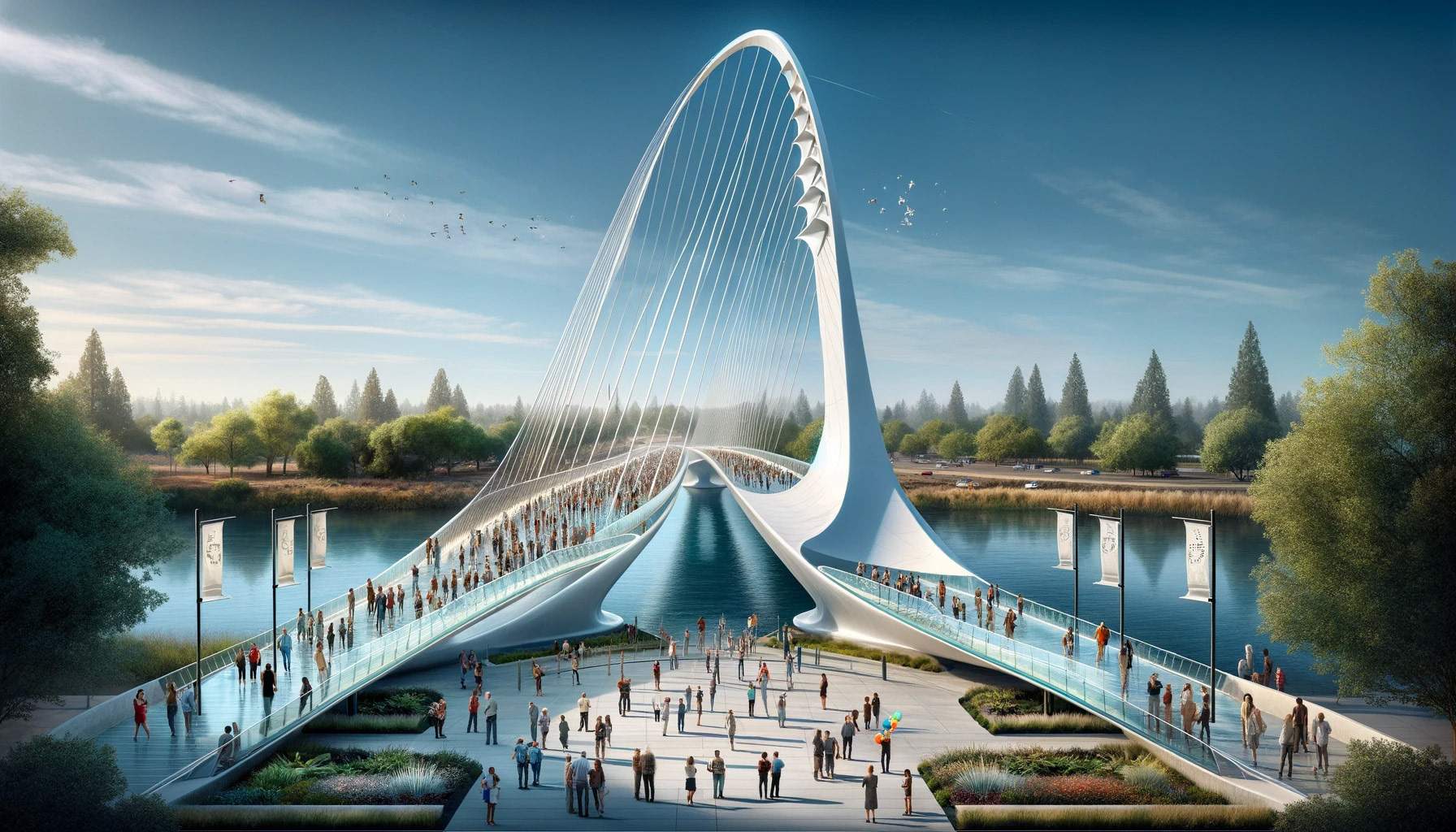 The grand opening of the Sundial Bridge in Redding CA. V2