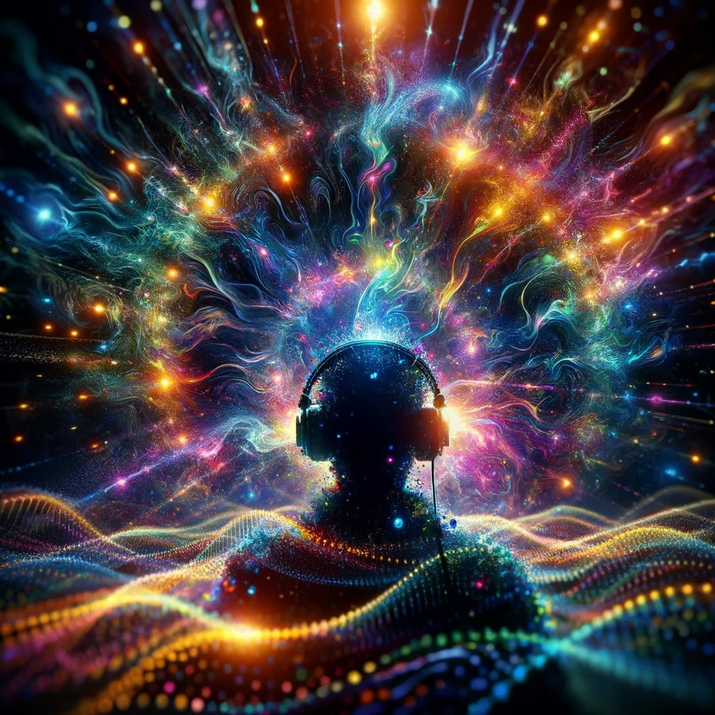 Visualize what it feels like to listen to color base EDM music