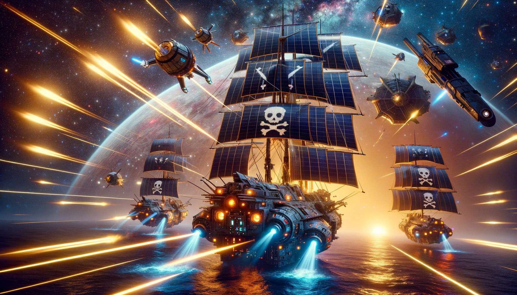 Since spaceships aren't available to everyone yet, the golden age of piracy hasn't happened. V2