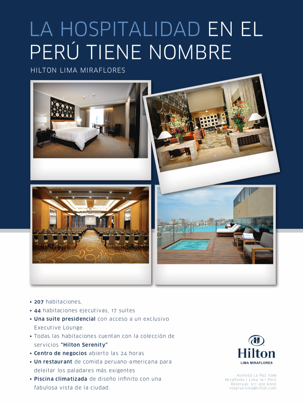 Hilton | Aviso de revista | Redacción creativa + Diseño
