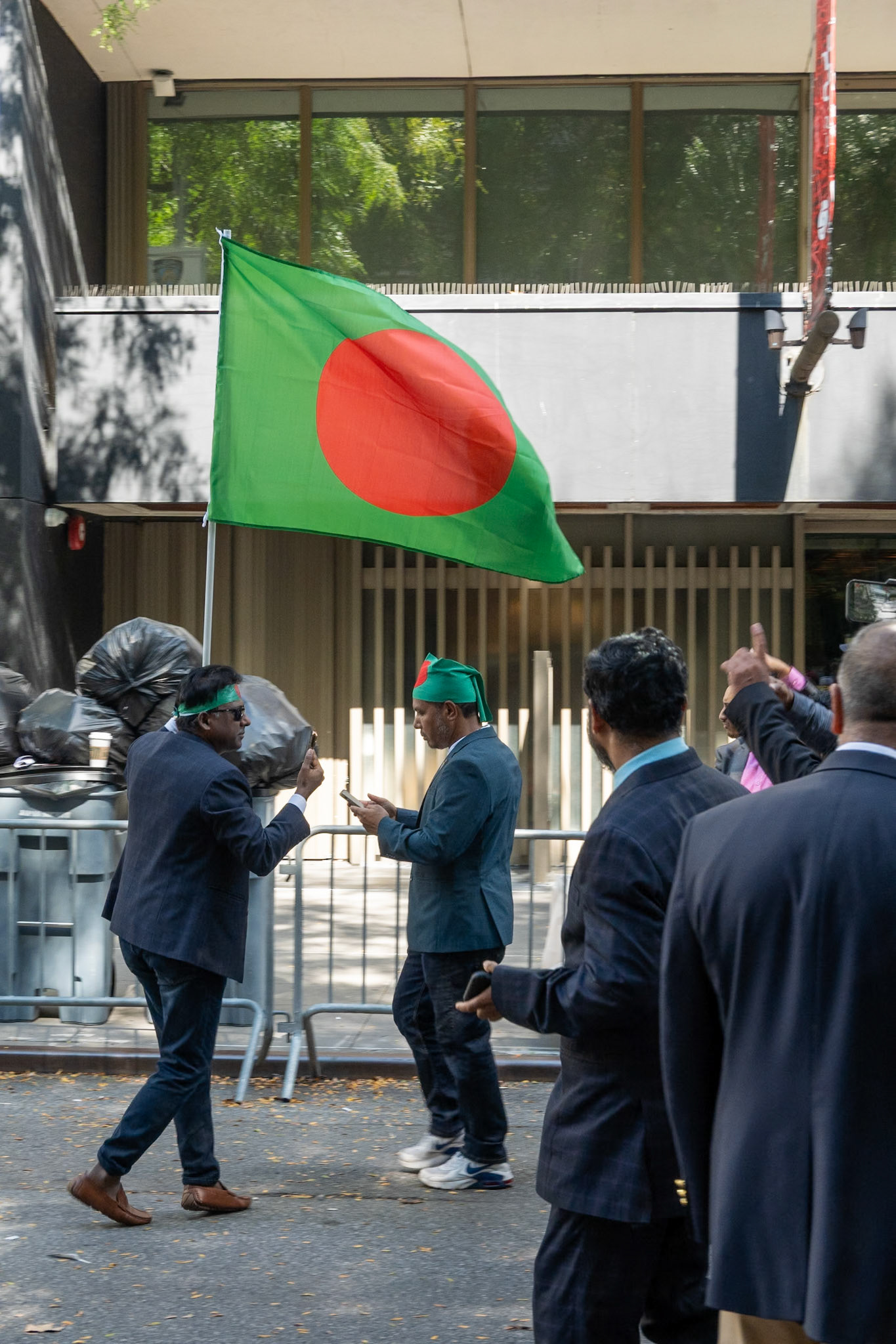 Protesters from Bangladesh, criticizing interim leader, Muhammad Yunus over a rise in atrocities against minorities in Bangladesh
