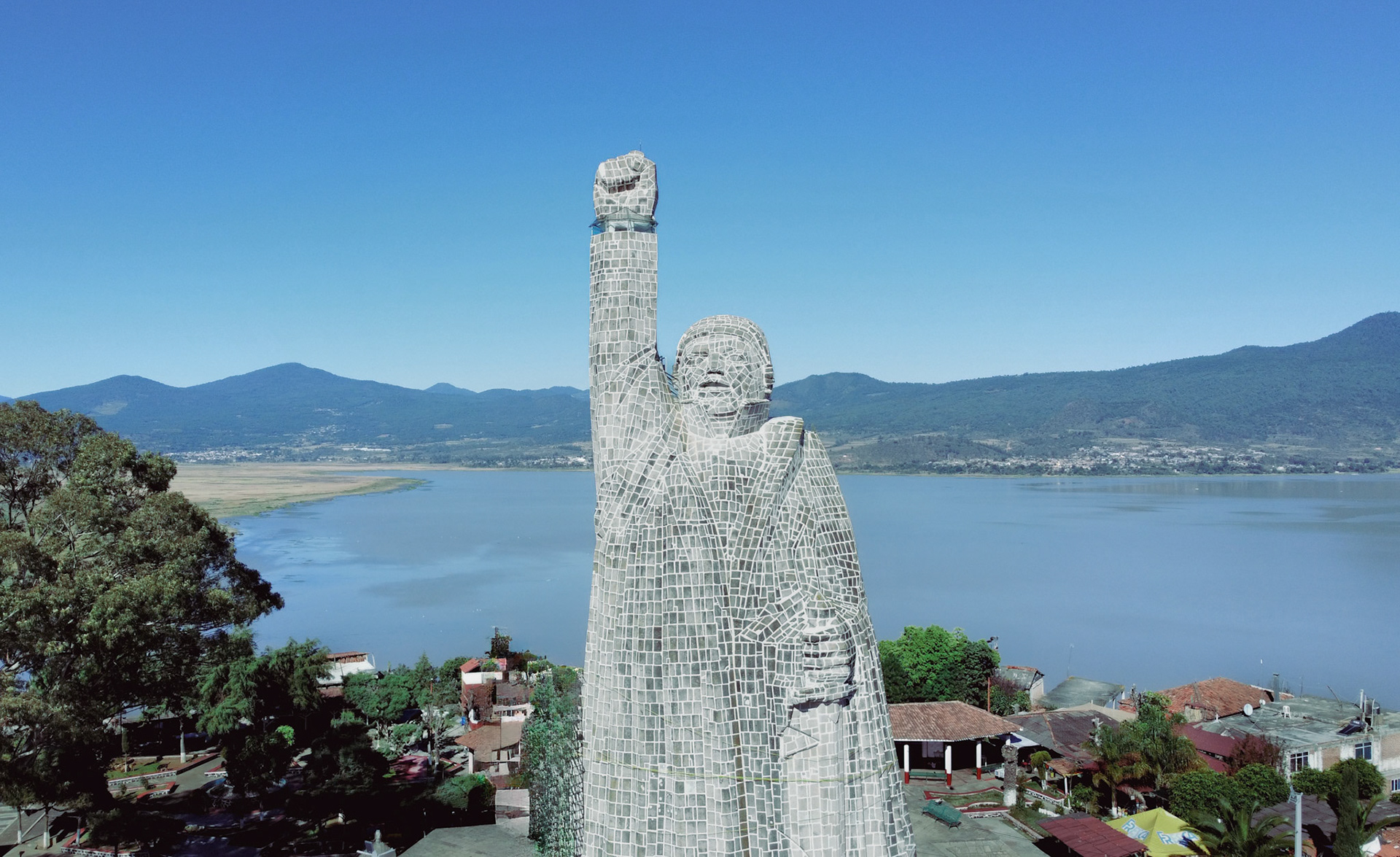 Monument of Jose Maria Morelos on the island of Janitzio, Mexico
