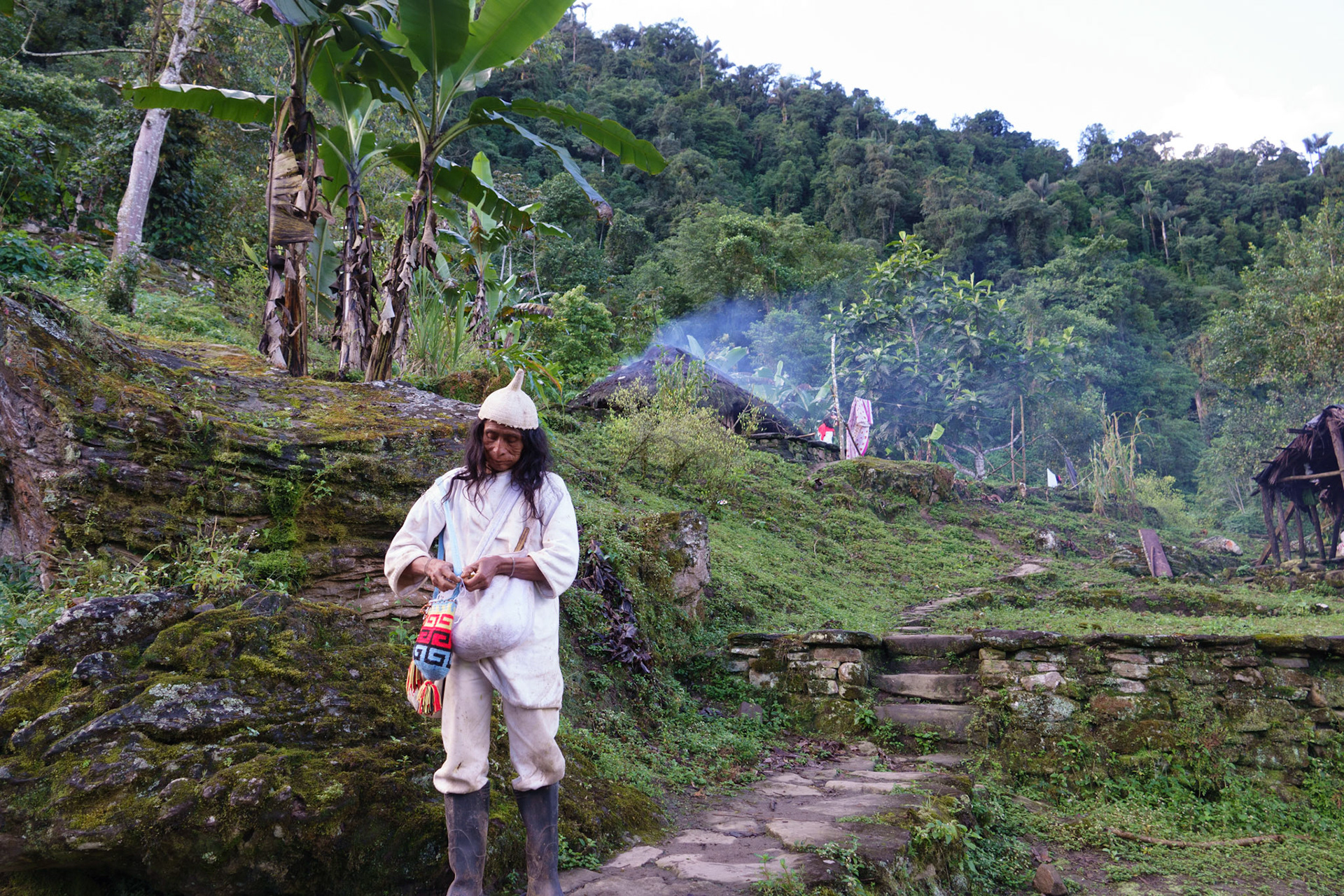 Indiginous Kogis shaman at Ciudad Perdida