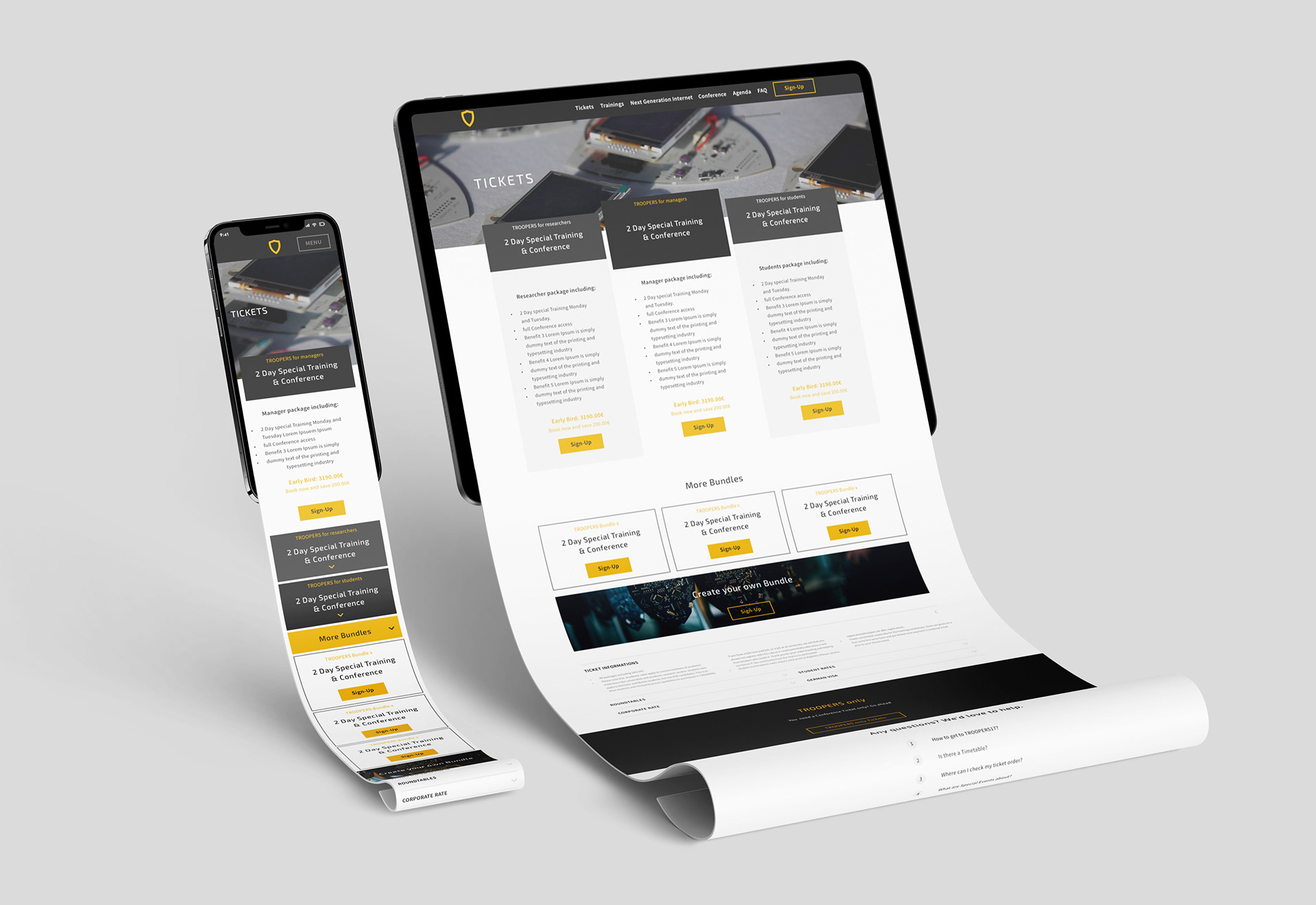 Troopers | Branding, Web Design | 2016-2020 | Responsive Webdesign