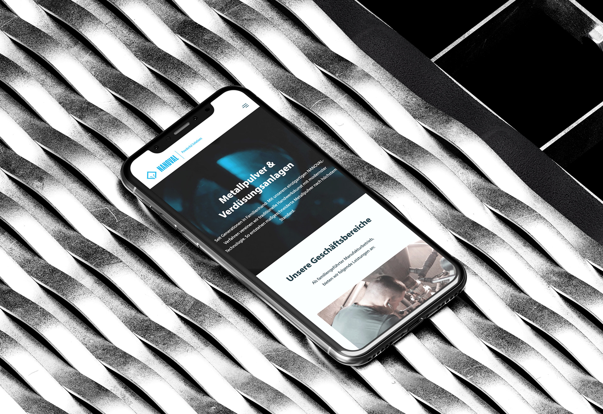 NANOVAL | Brand Refresh & Corporate Website | Homepage Mobile | Mathias Mortag