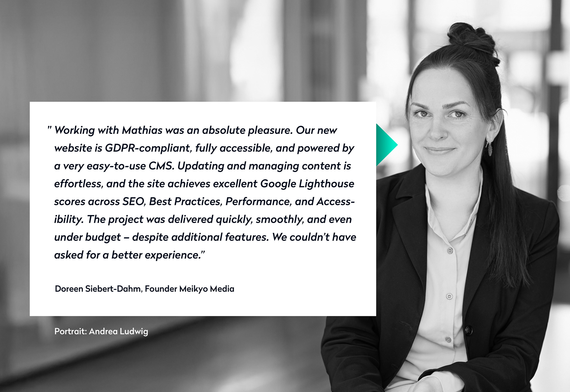 Project Meikyo Media Corporate Website Testimonial Doreen Siebert-Dahm