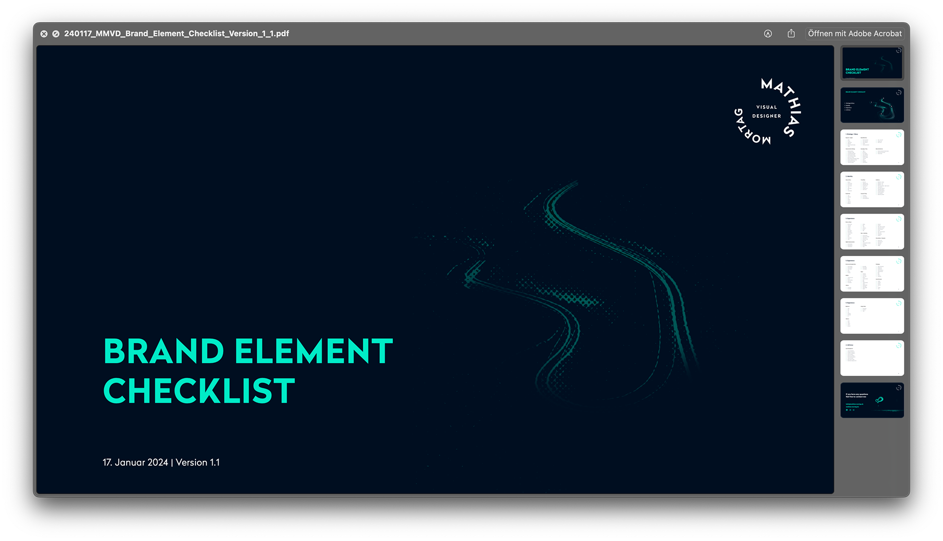 Branding Element Checklist Mathias Mortag Visual Designer