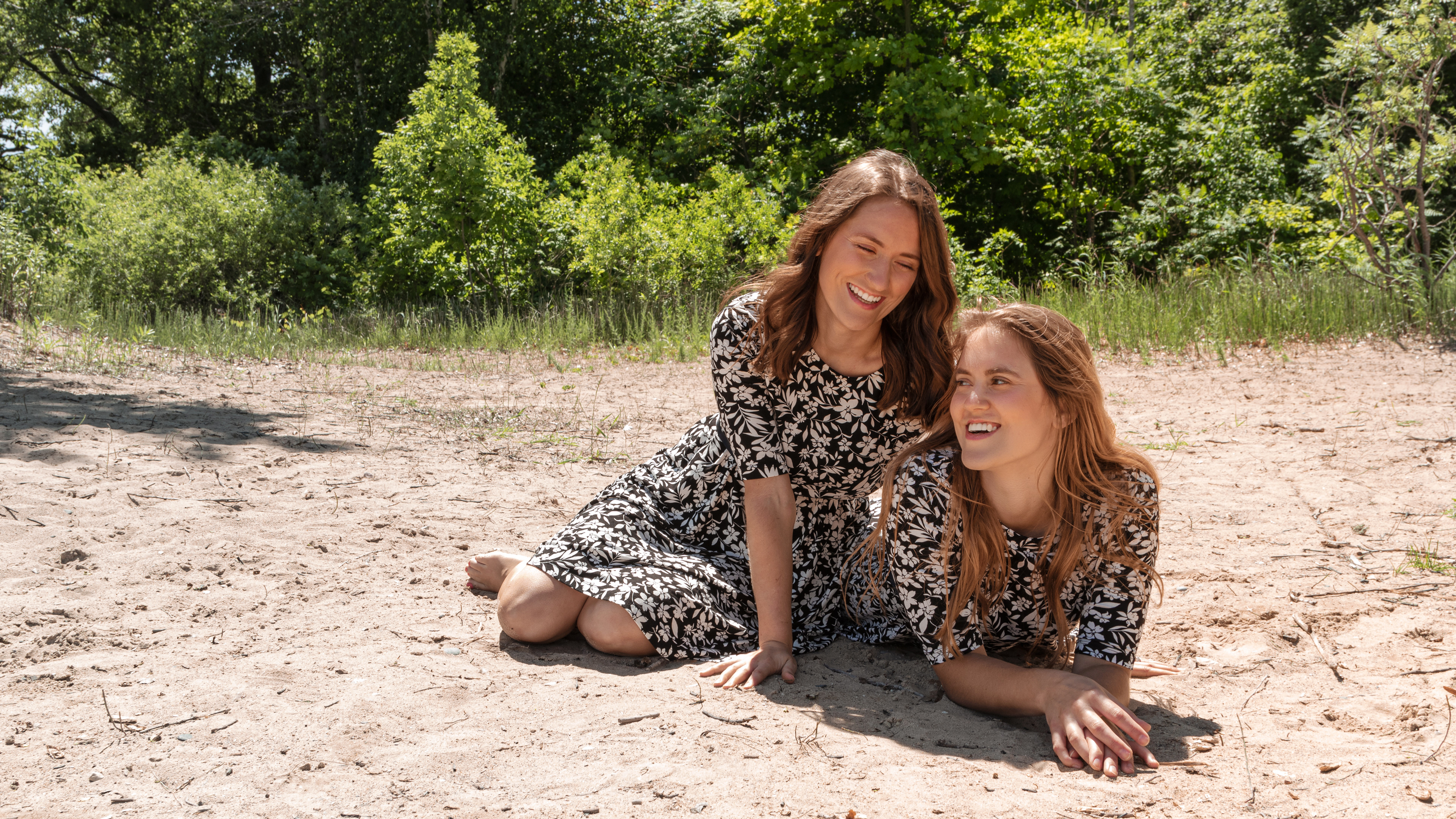 Sisters: Edited, color corrected, exposure adjustment