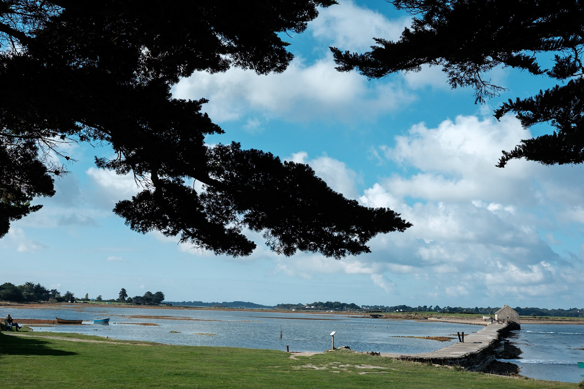Paysages du Golf de Morbihan, Bretagne, France.