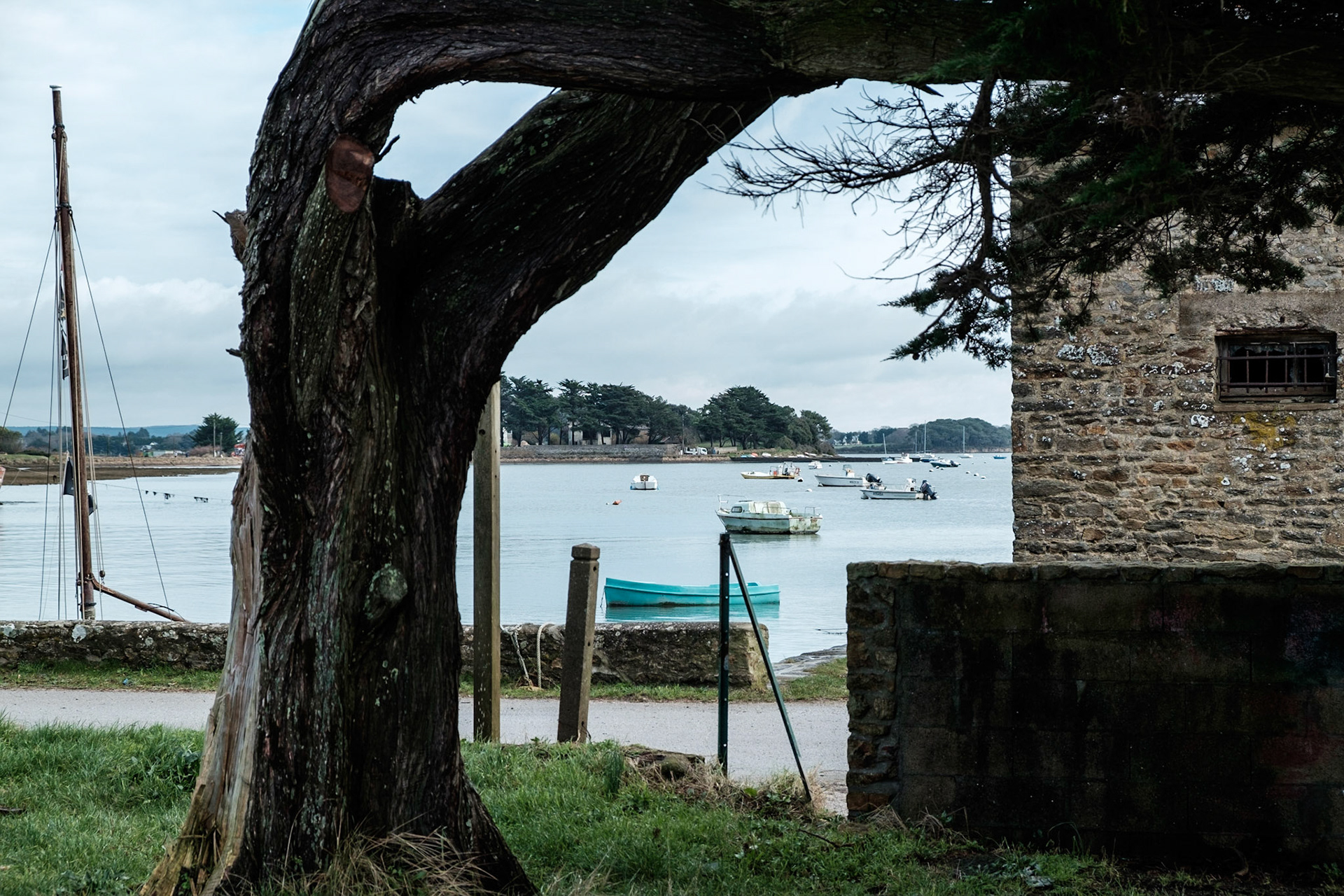 Paysages du Golf de Morbihan, Bretagne, France.