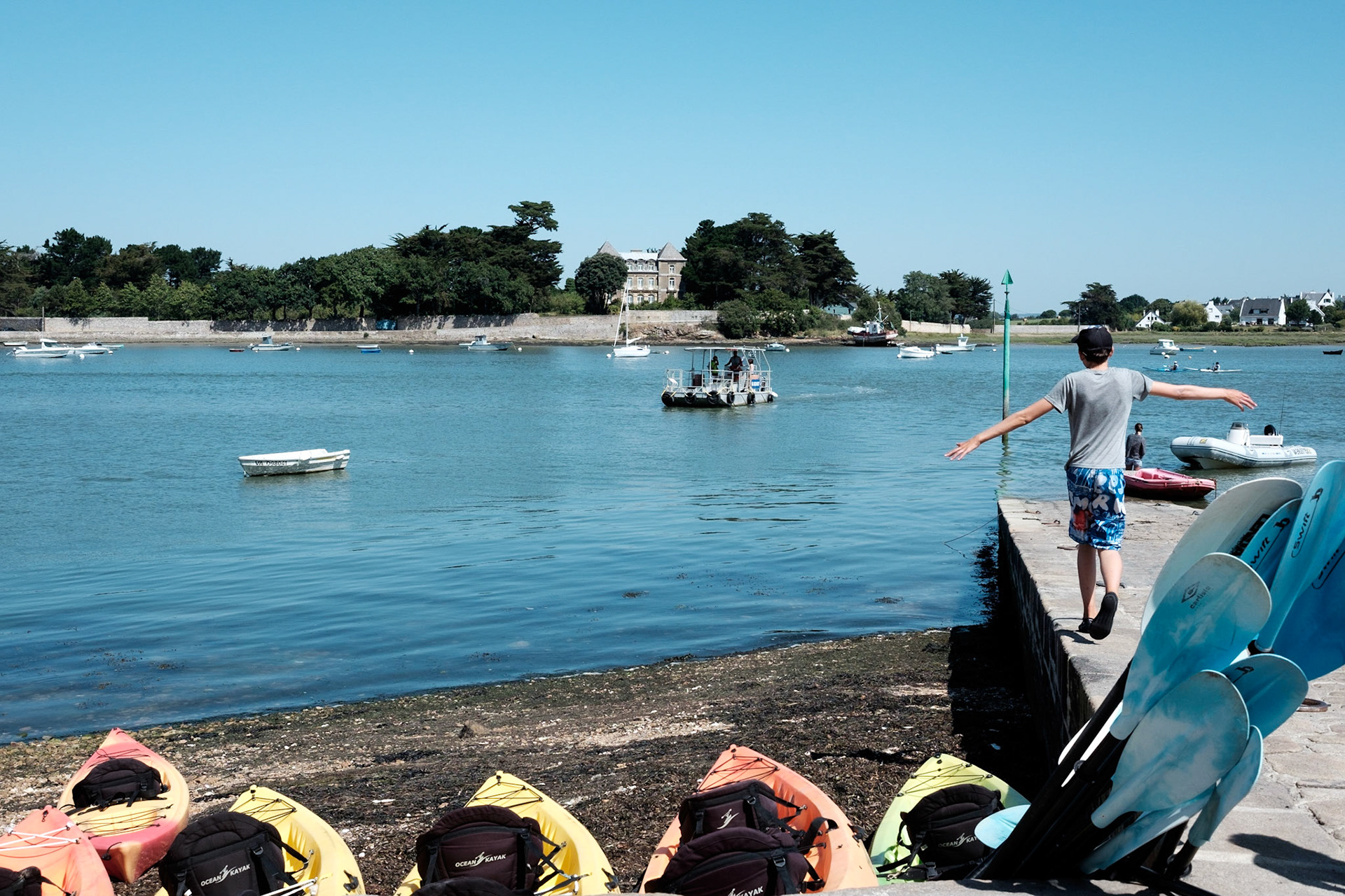 Paysages du Golf de Morbihan, Bretagne, France.