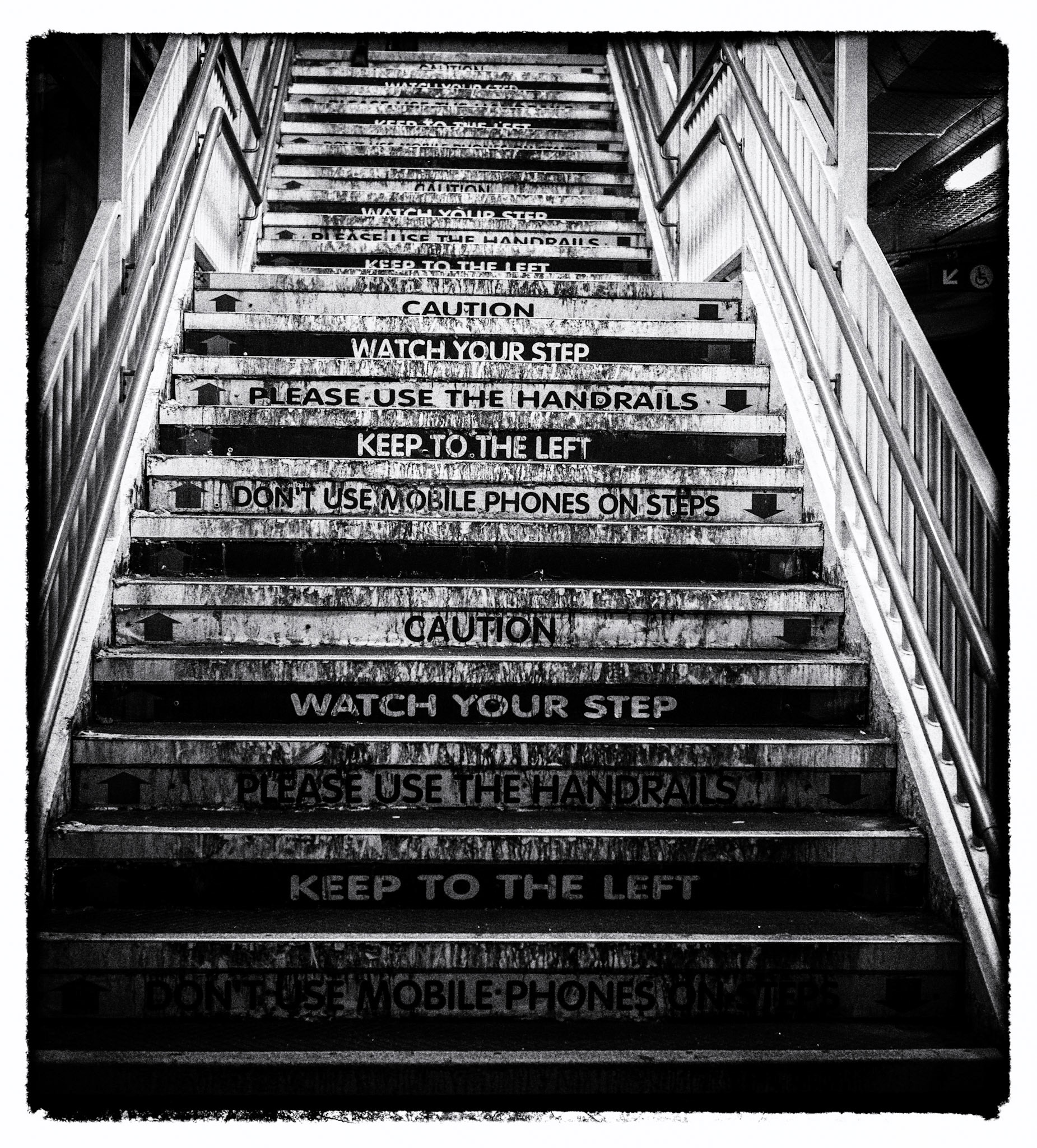 Stairs Moody Black and White