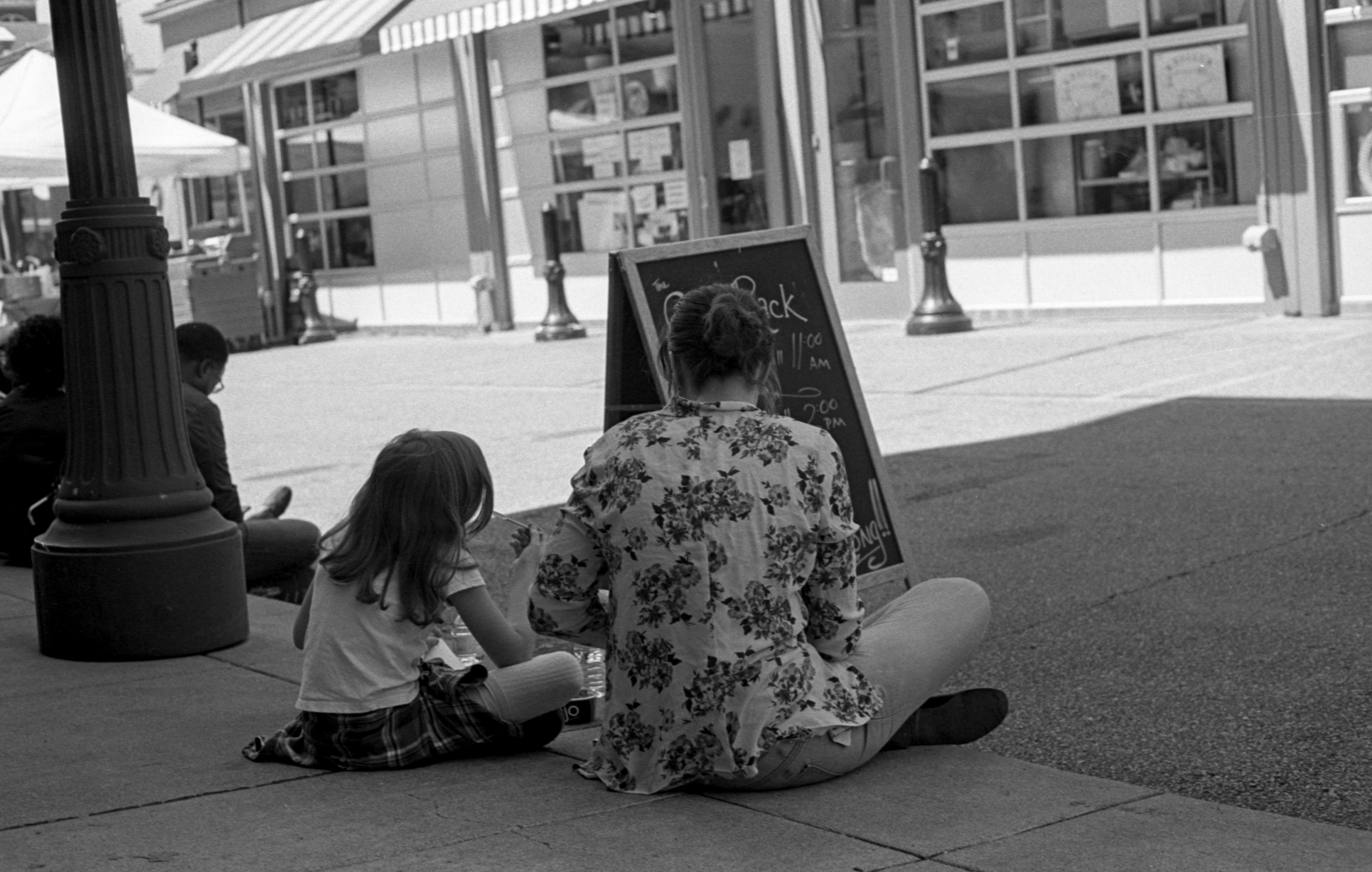 A mother and daughter having ice cream, Cincinnati Archives, 2016