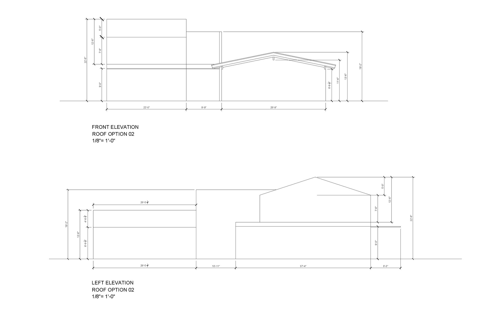 ROOF OPTION 02 ELEVATIONS