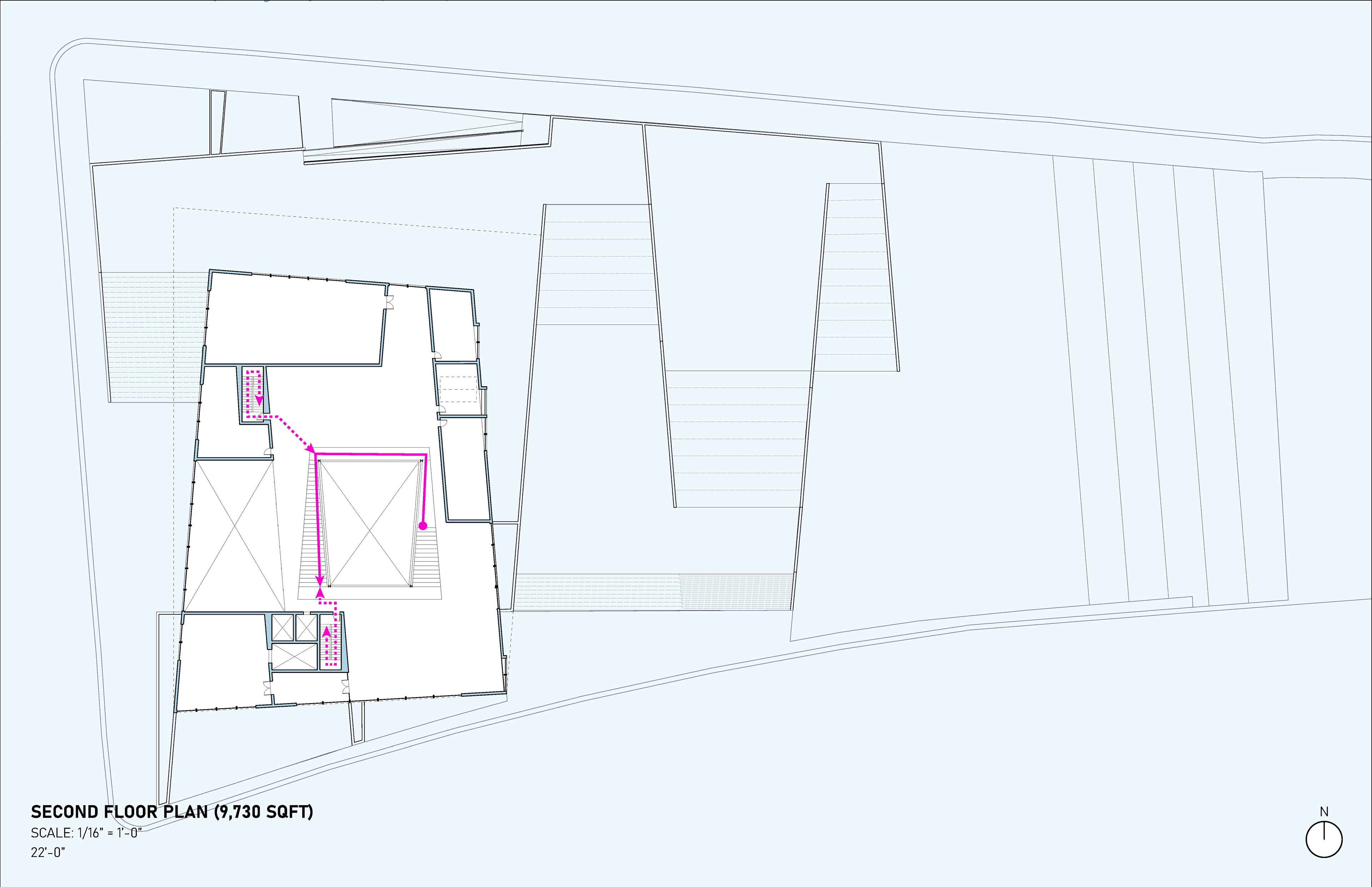 second floor circulation