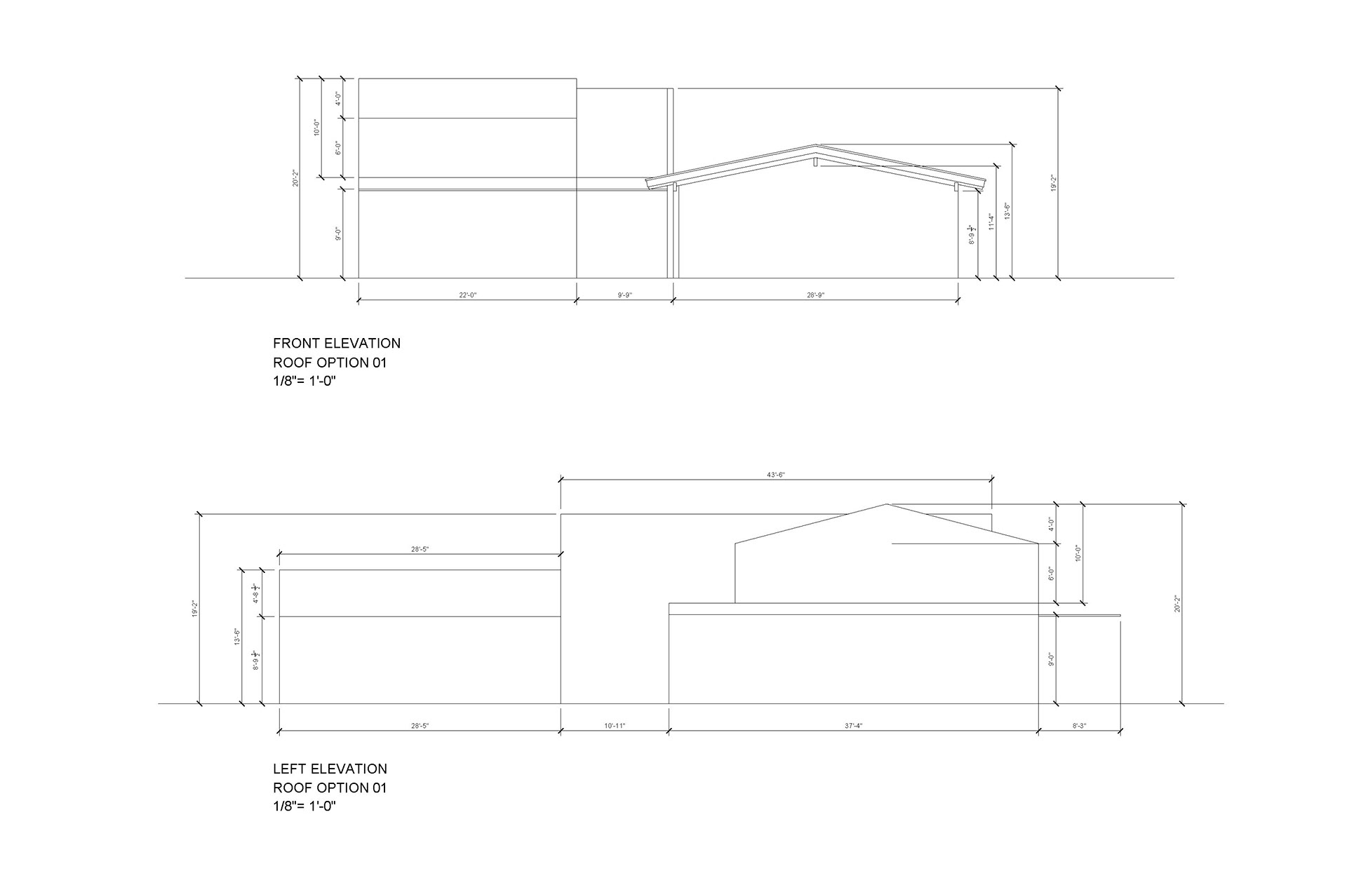 ROOF OPTION 01 ELEVATION