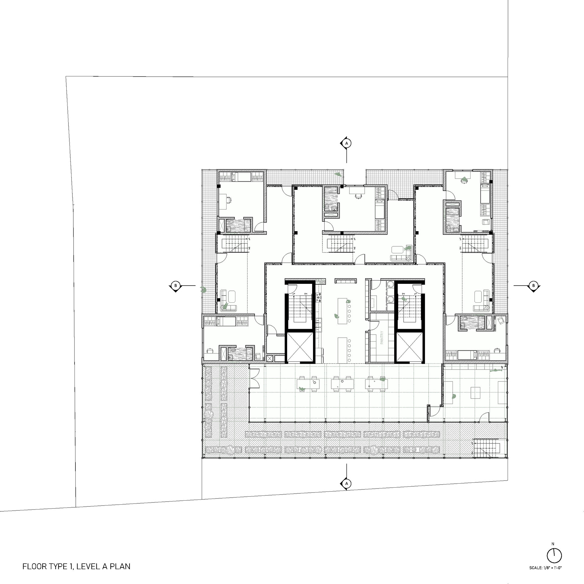 floor type 1 level A plan
