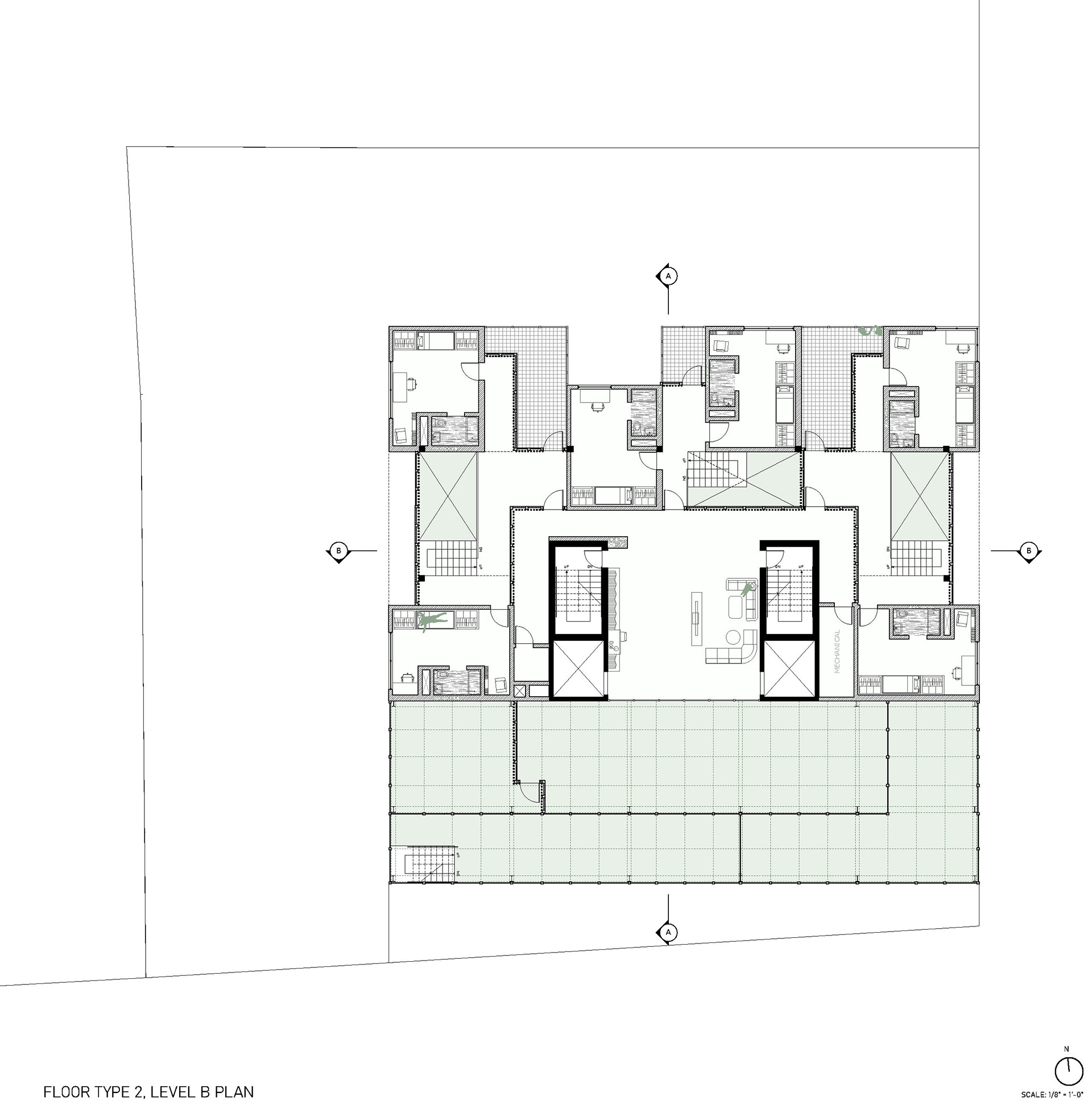 floor type 2 level B plan