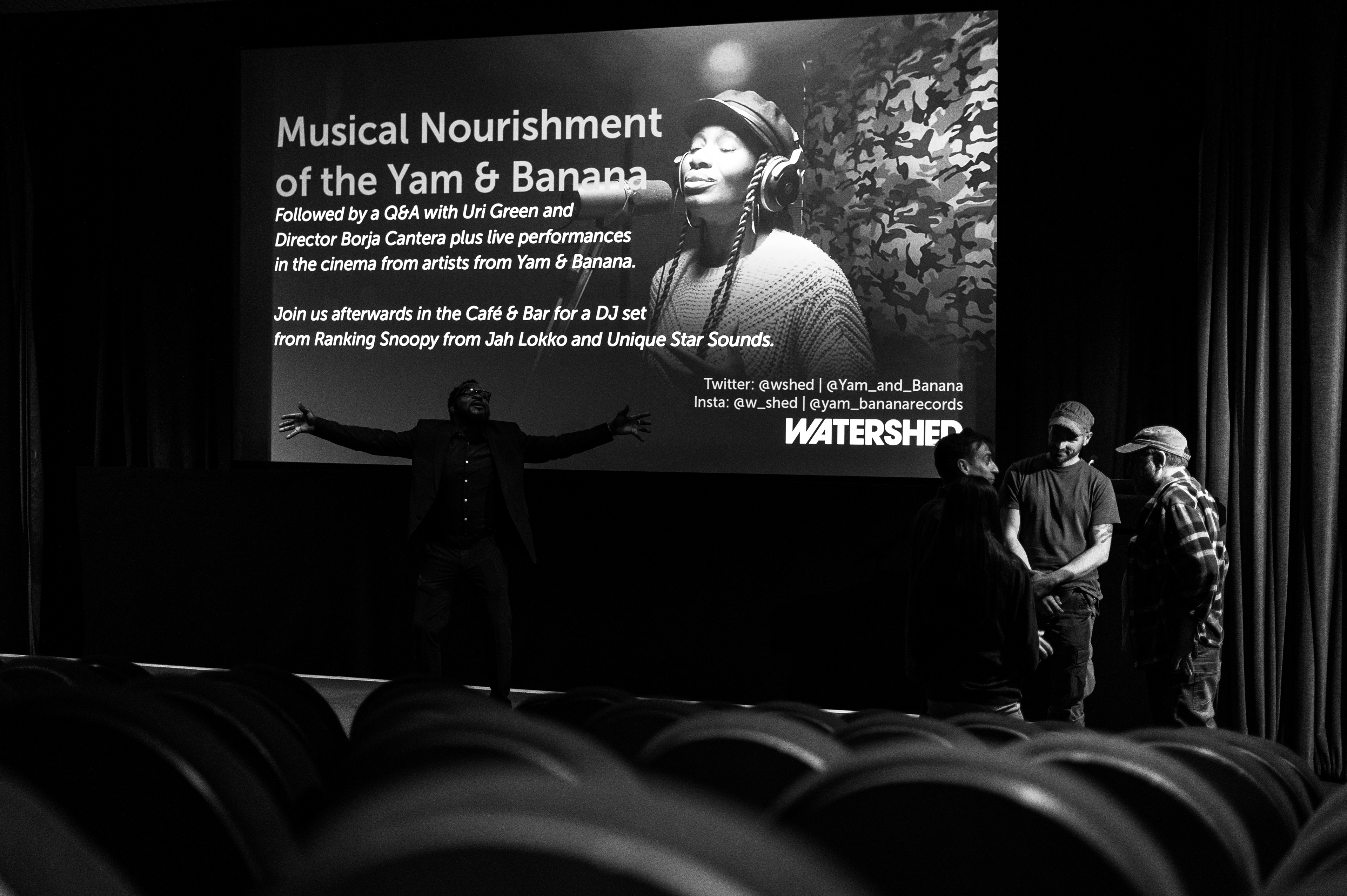 Musical event preparations at Watershed bristol