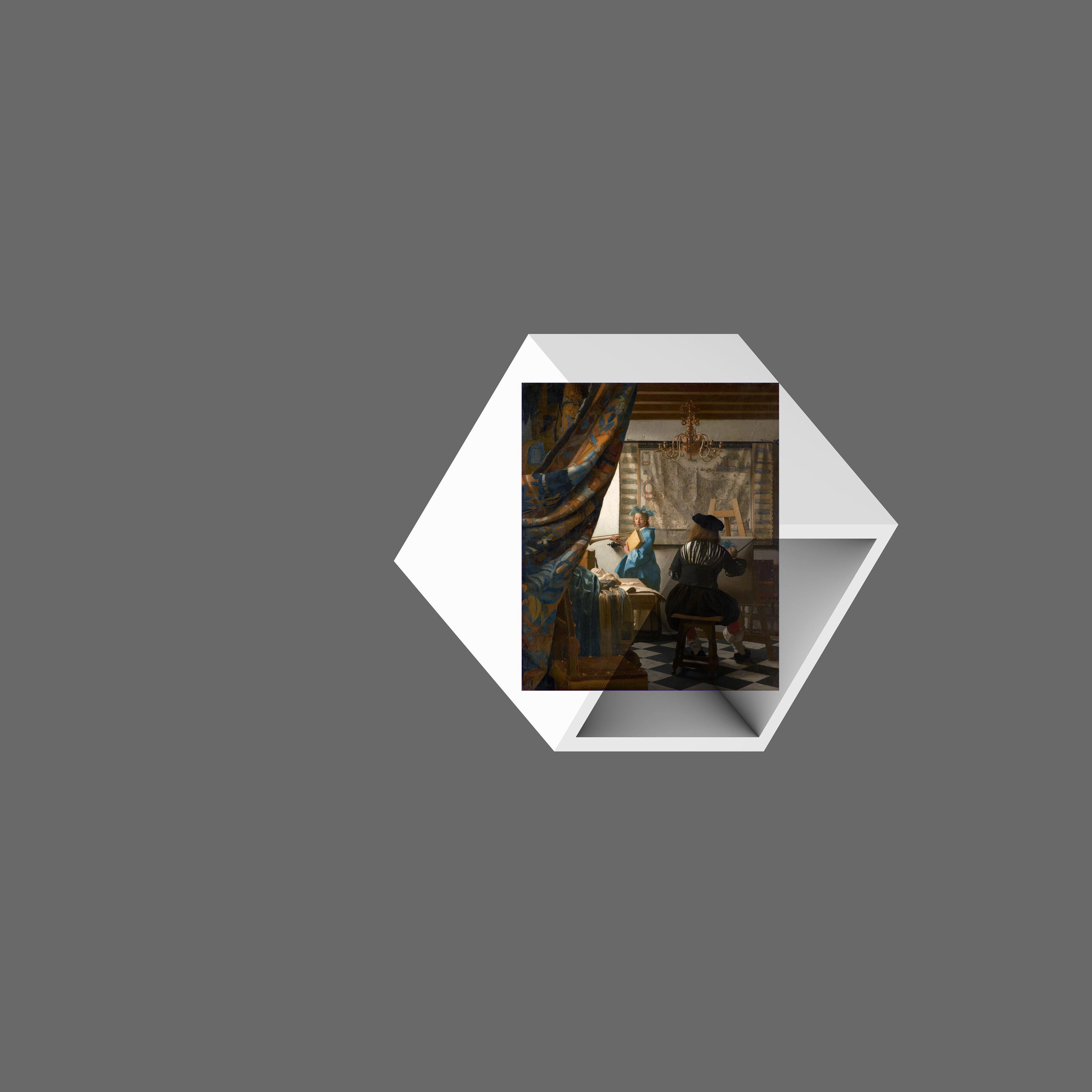 Projected image appears correct from a single view