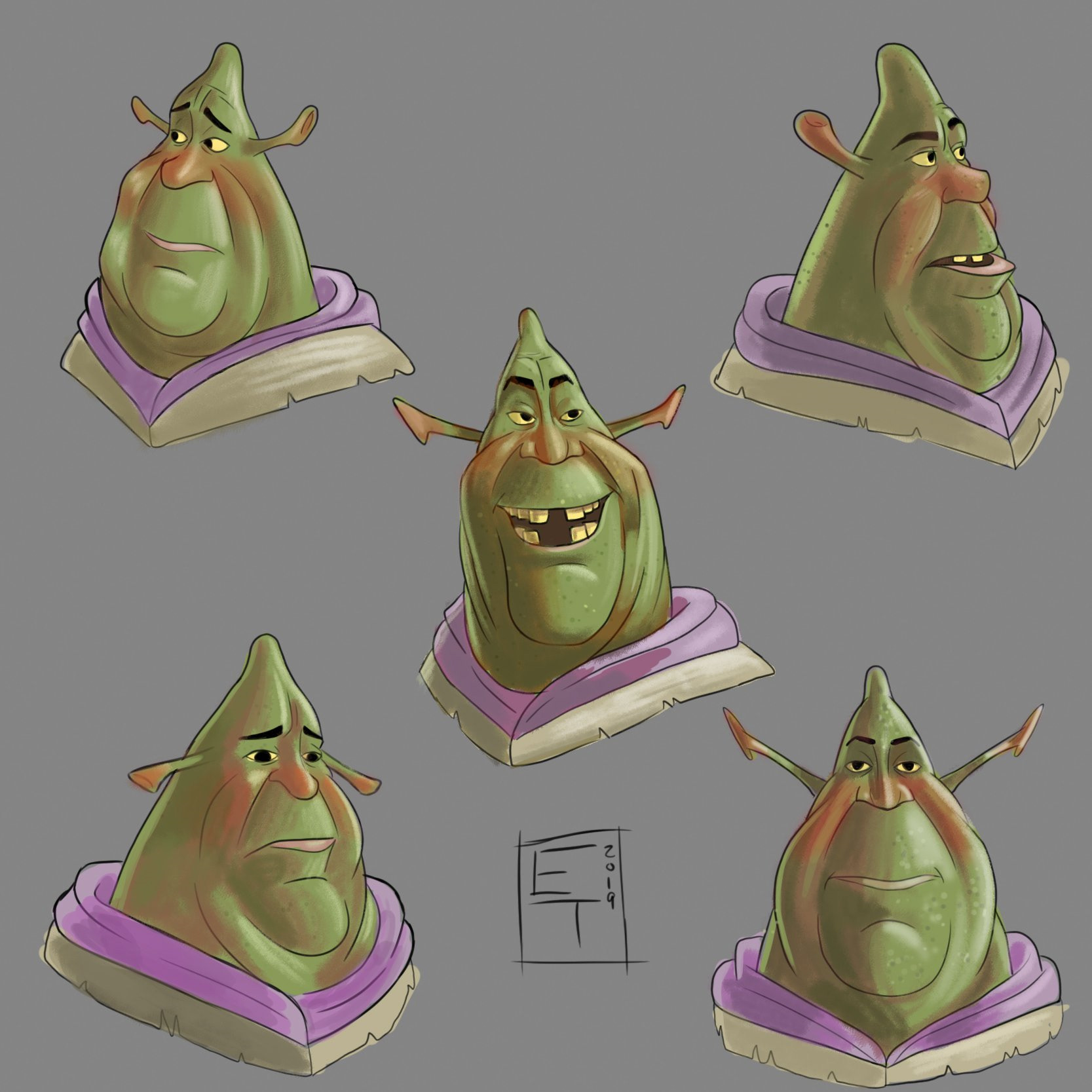 Shrek render tests by PeanutSloth