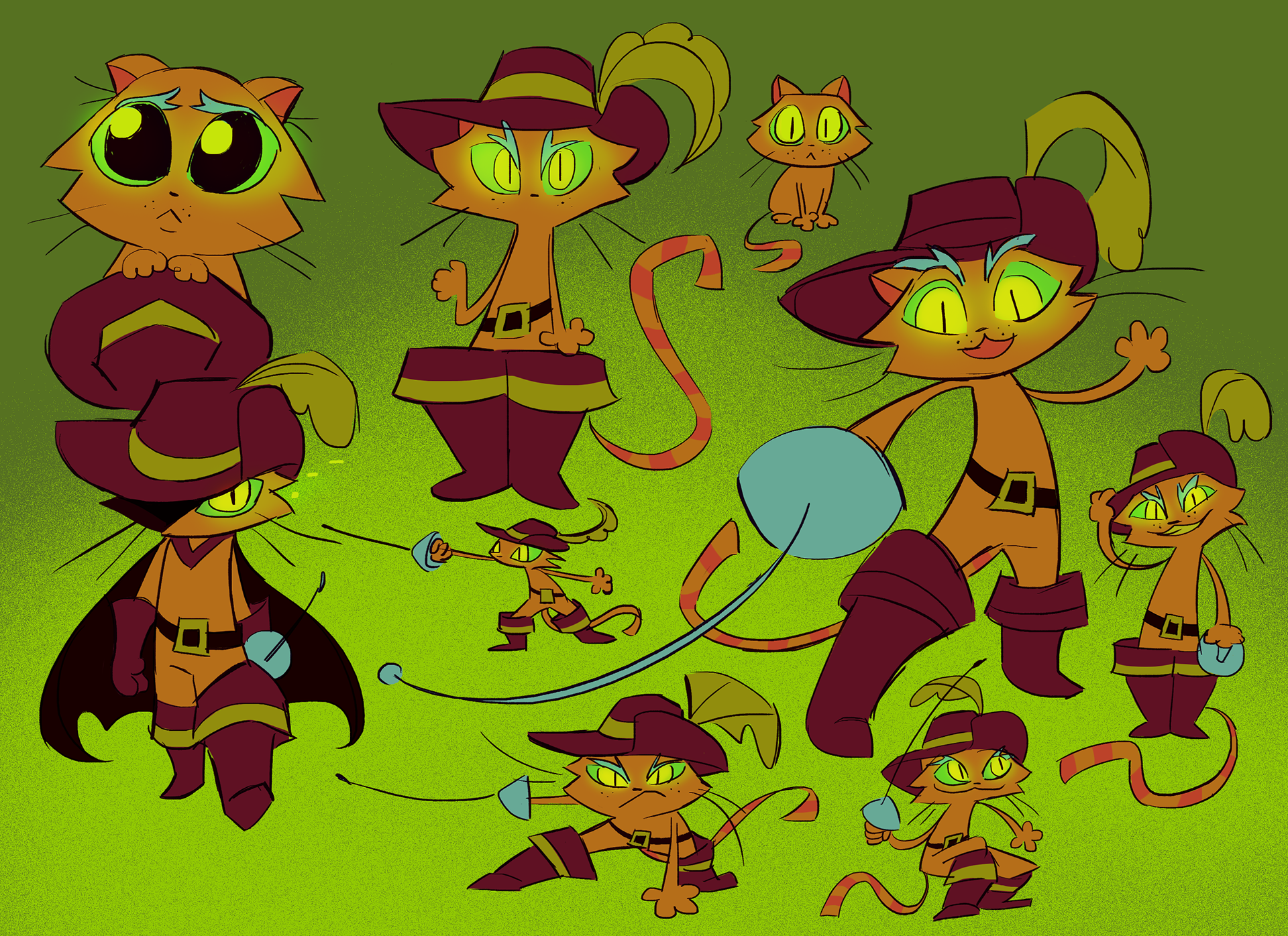 Puss character sheet by Semisunnie
