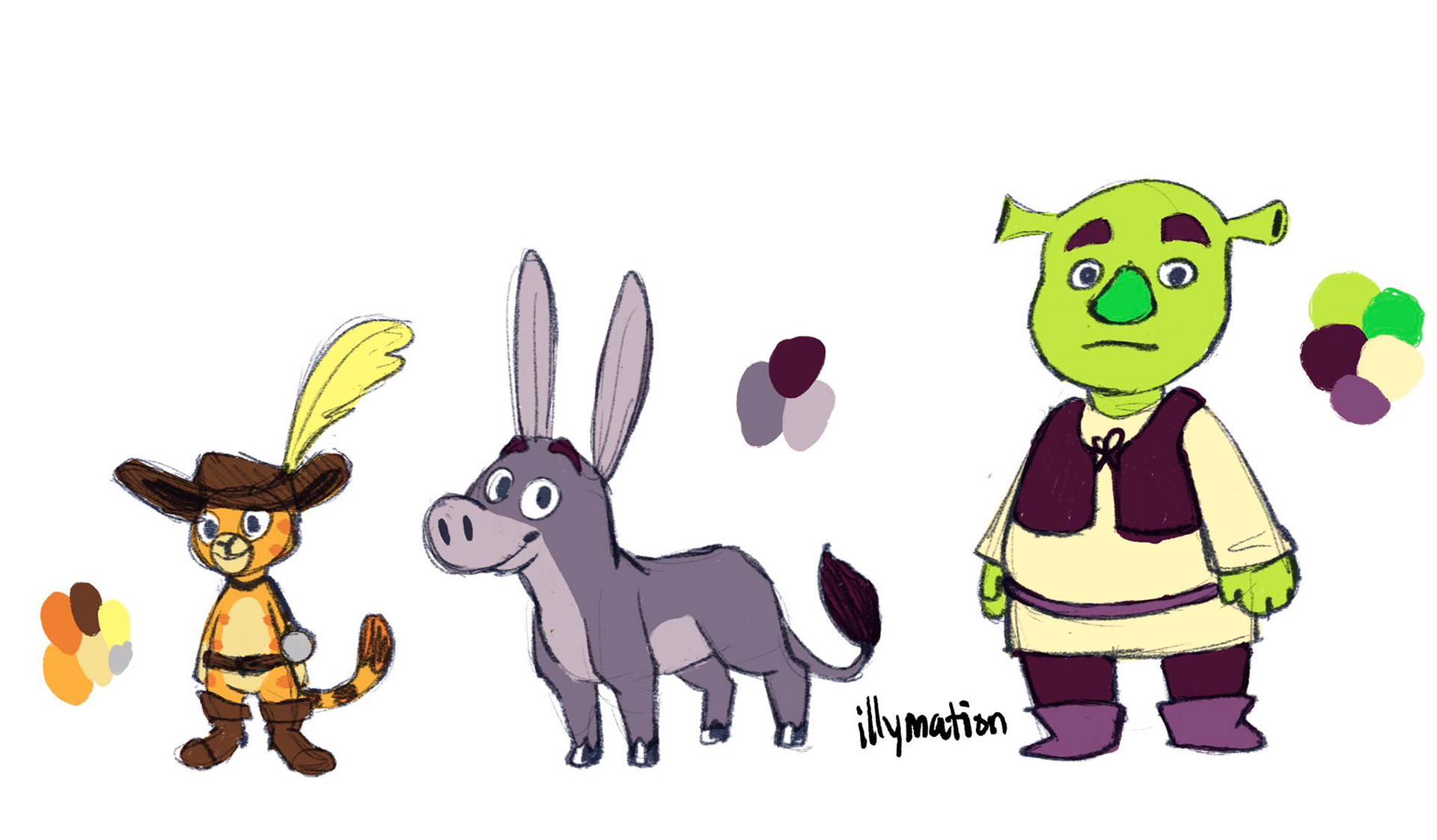 Character & color tests by Illymation