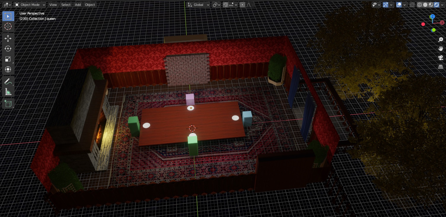Background modelling WIP by Studio Kinbla