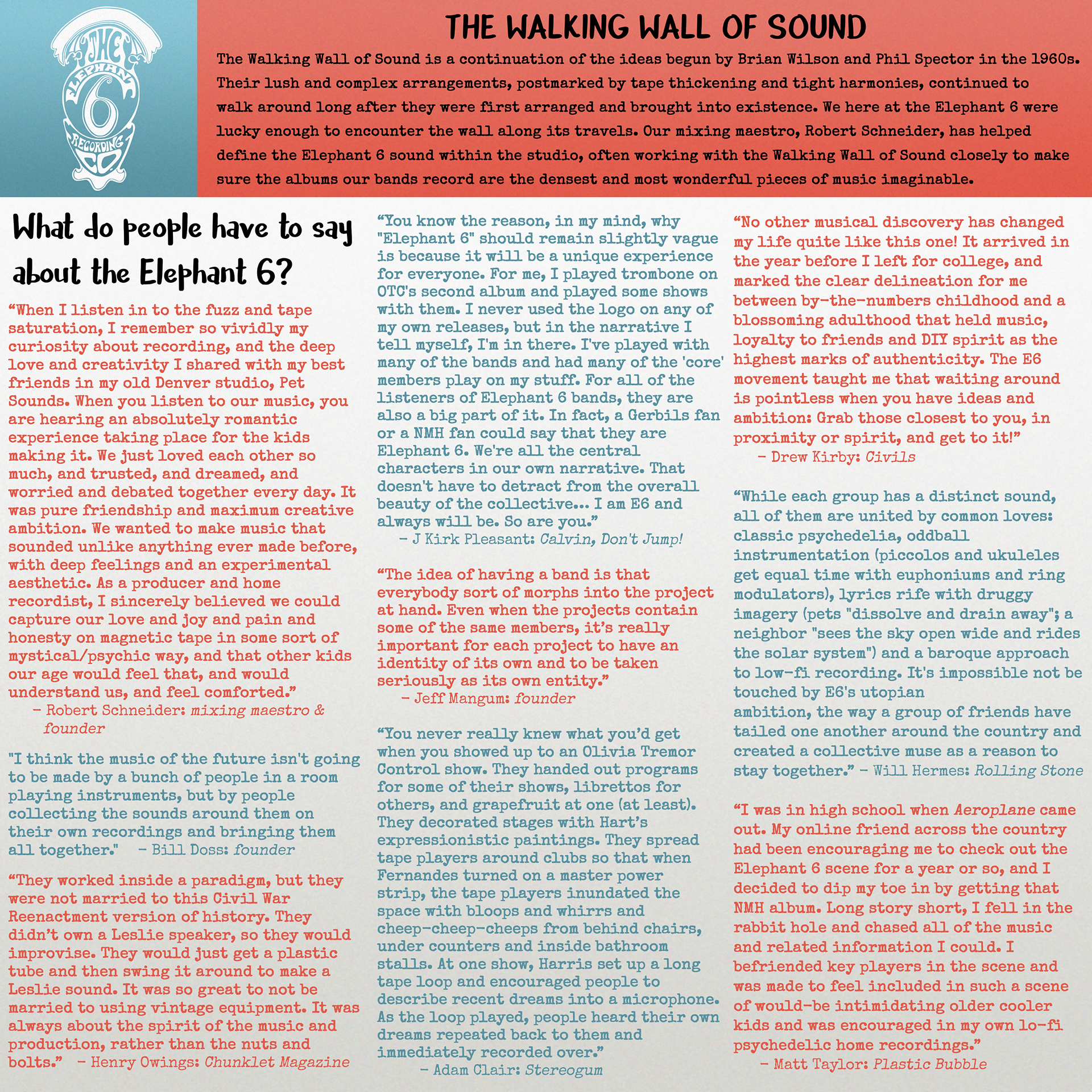 The back side of a "dust jacket" design that would be used in a hypothetical vinyl release by the recording company