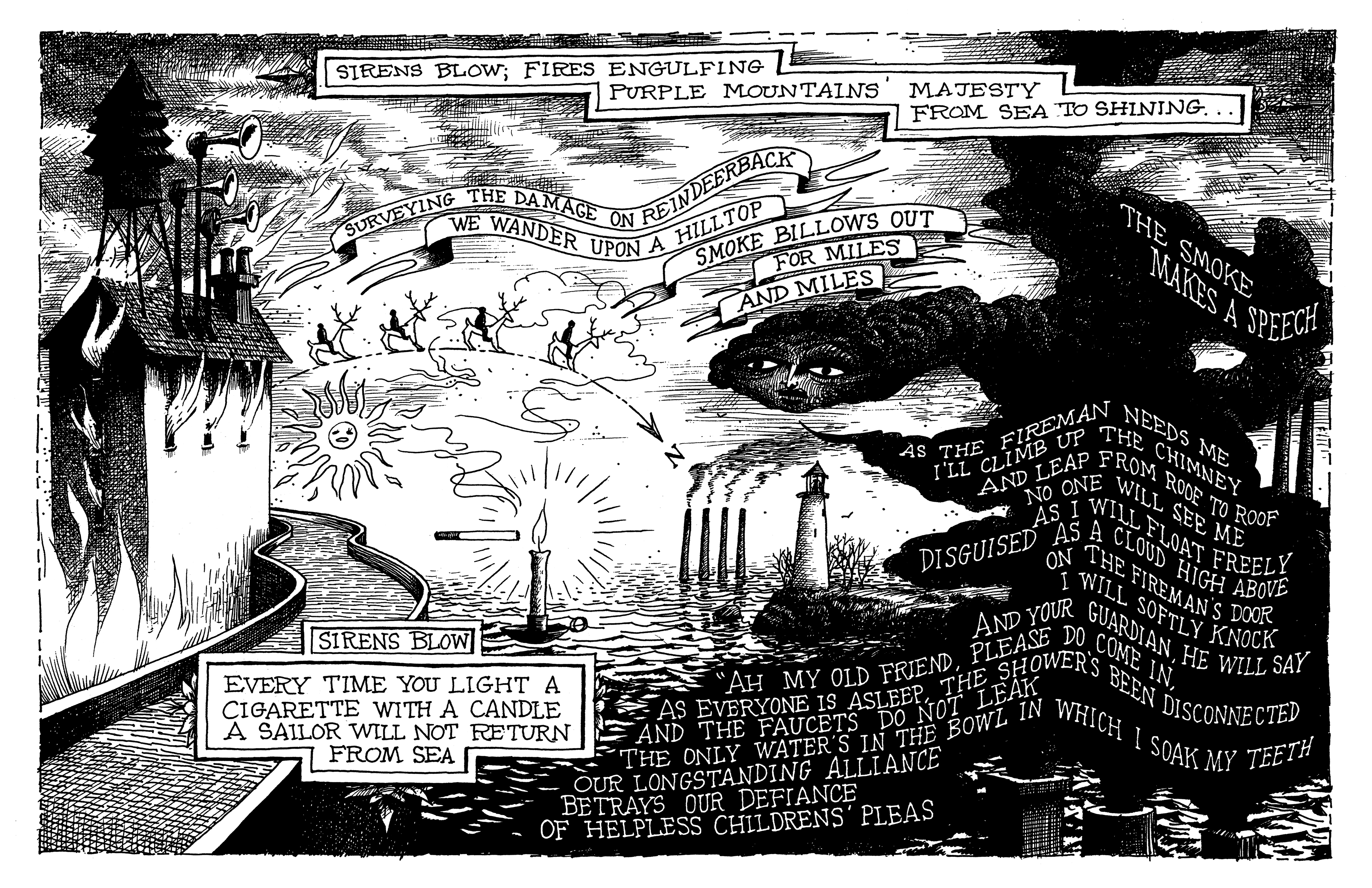 Artwork created for a 7" release by the Music Tapes, meant to be printed as a double-sided poster.