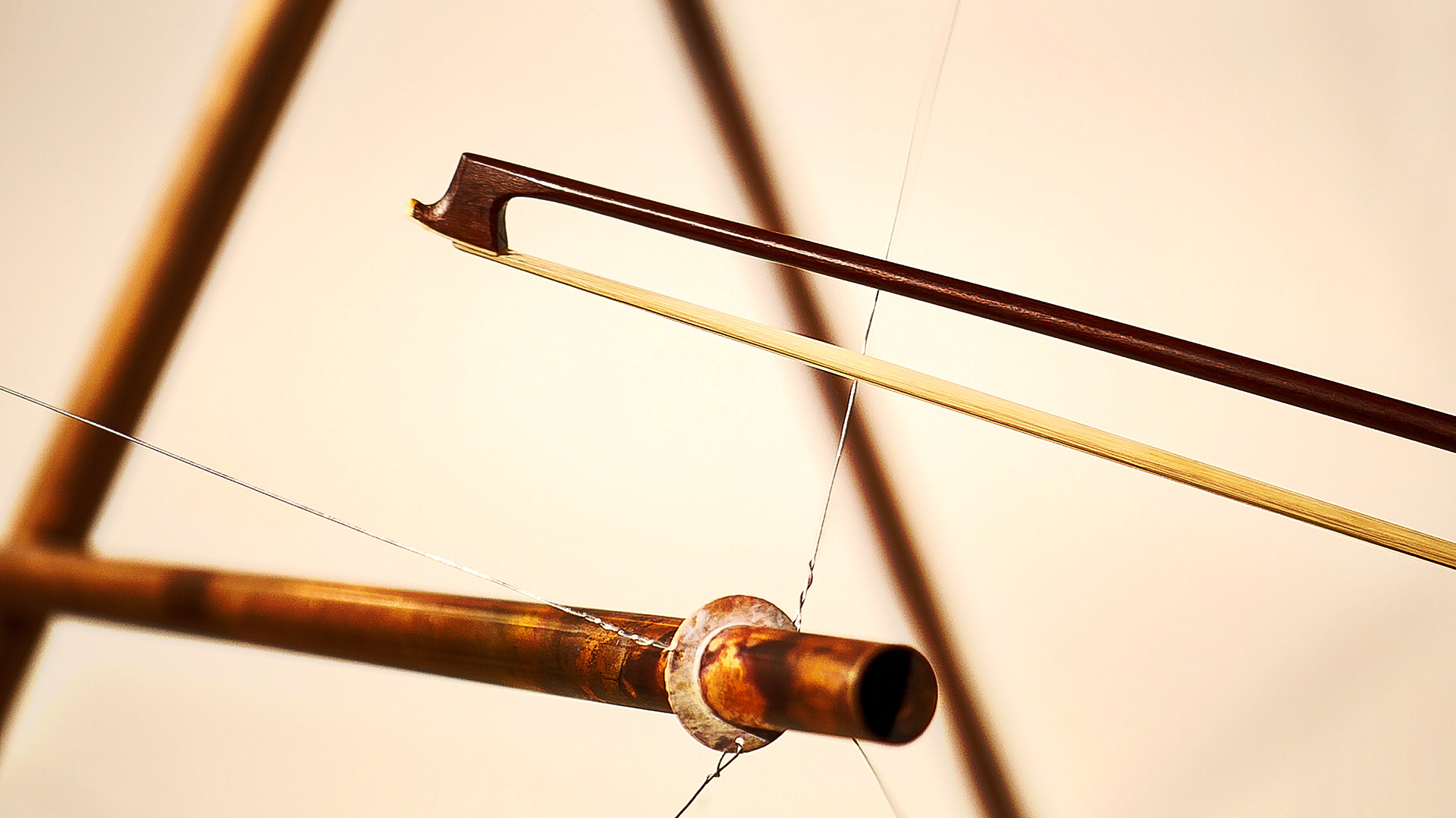 The wires can be played like the musical strings of a cello.