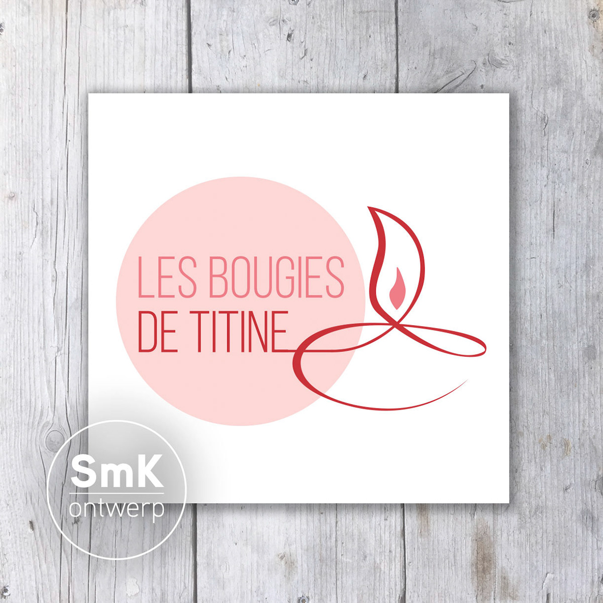 Les Bougies de Titine uit Frankrijk , SMK Ontwerp heeft het logo  ontwikkeld