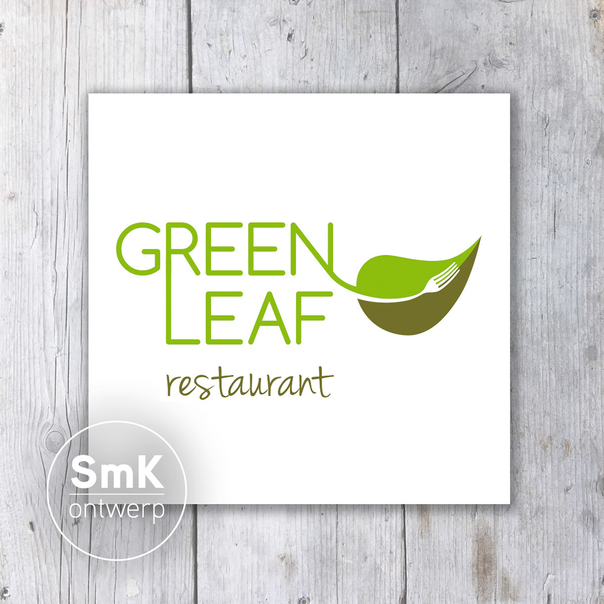 Voor Green Leaf Restaurant in Apeldoorn mocht SMK Ontwerp het logo en de huisstijl ontwerpen
