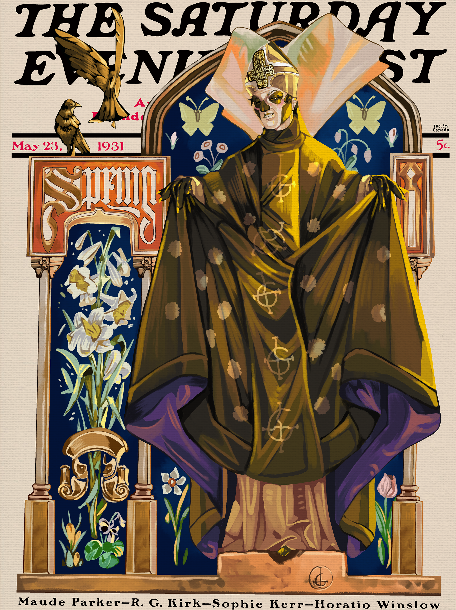 Terzo as Leyendecker's queen of spring- Ghost
