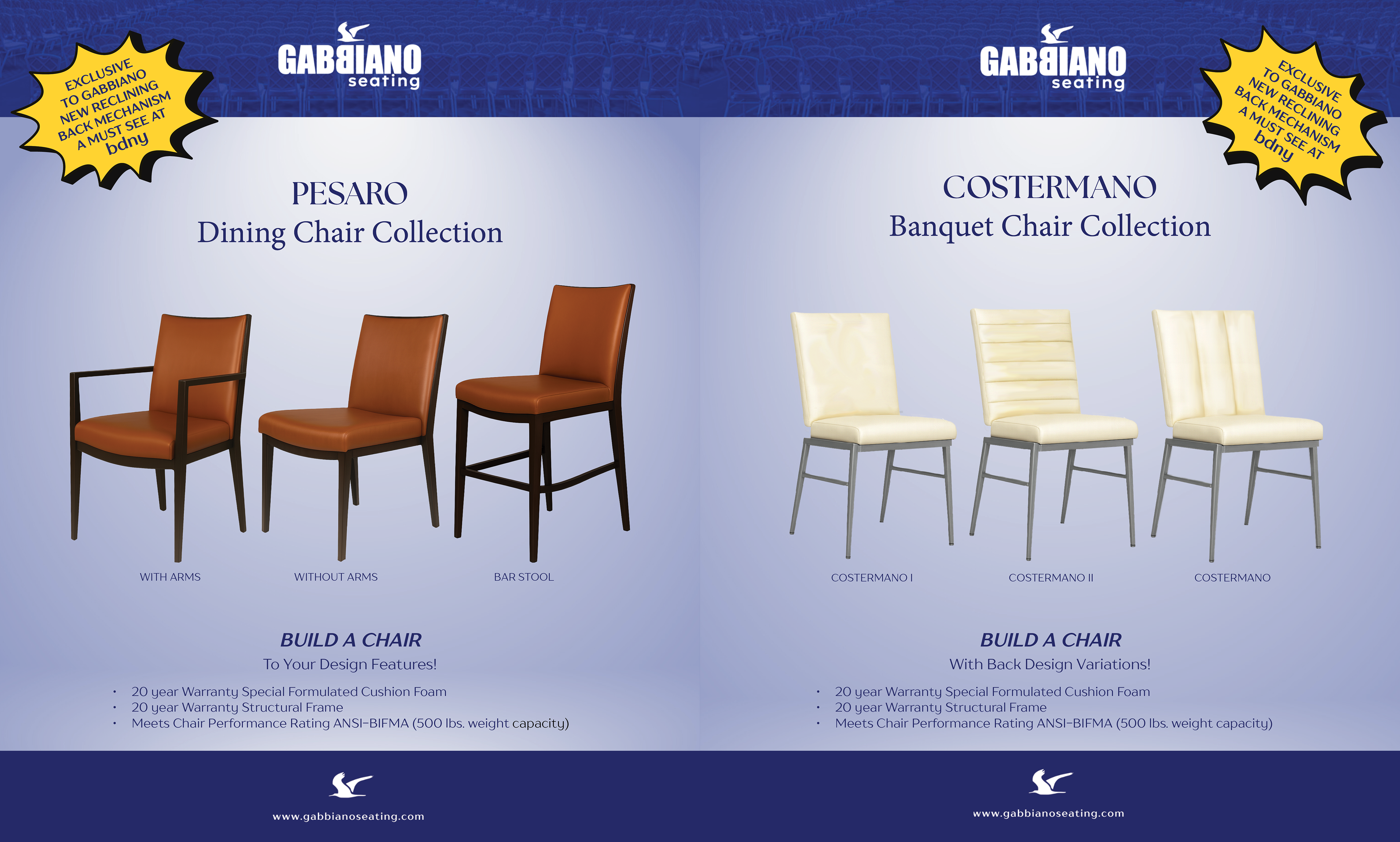 Magazine Advertisement for Gabbiano Seating, September 2025 Issue