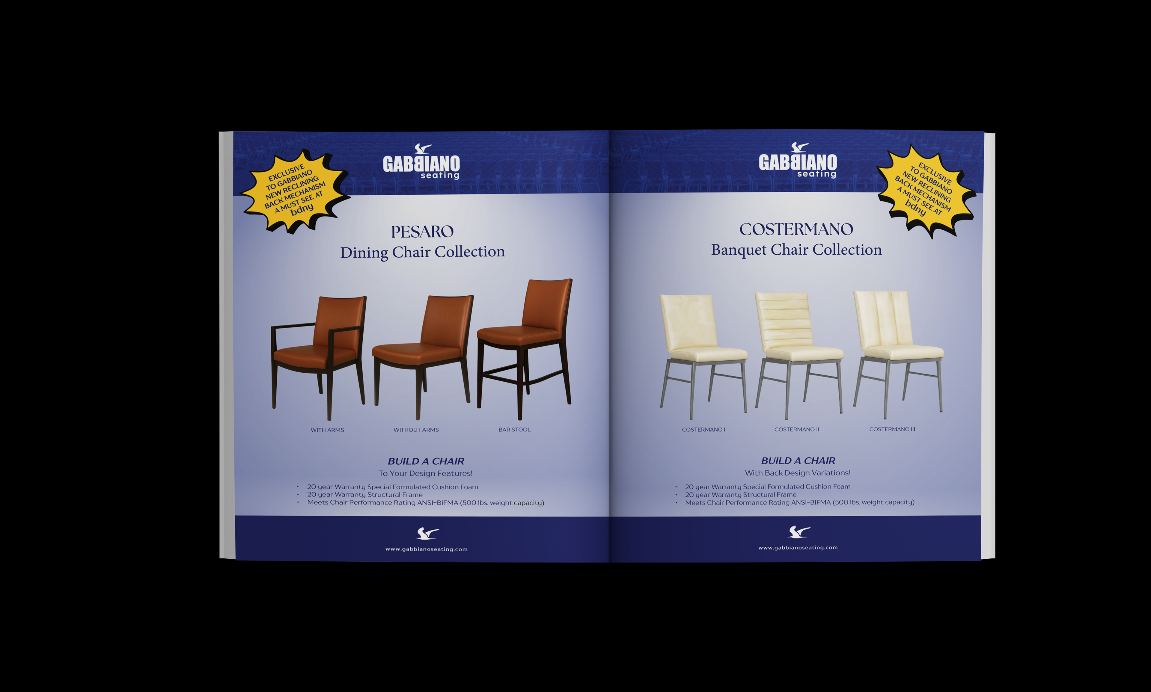 MOCK UP | Magazine Magazine Advertisement for Gabbiano Seating, September 2025 Issue