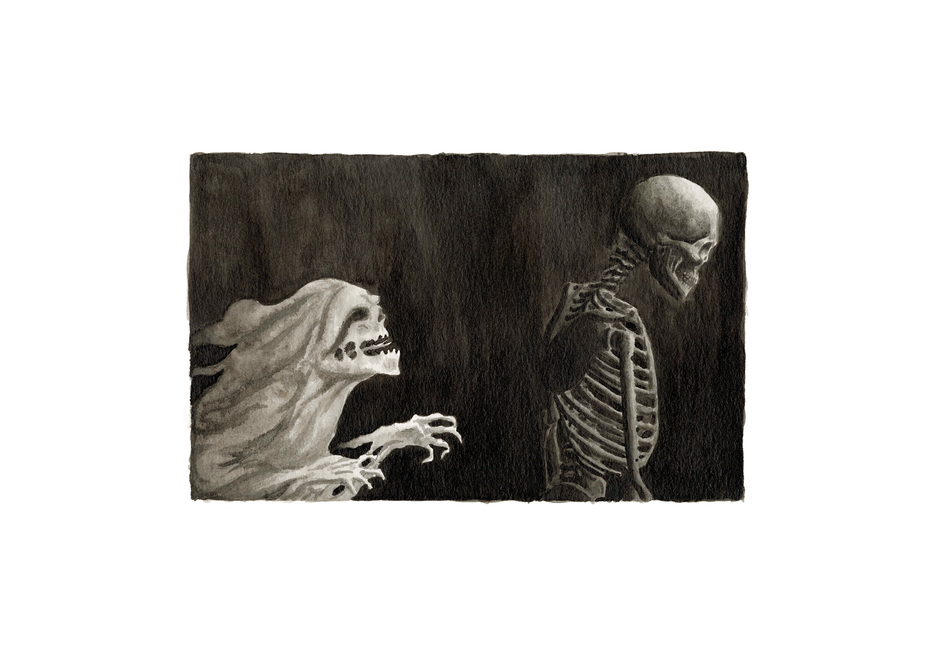 'Do you mean what you say?', (2/3) Ink wash on A3 sized paper.