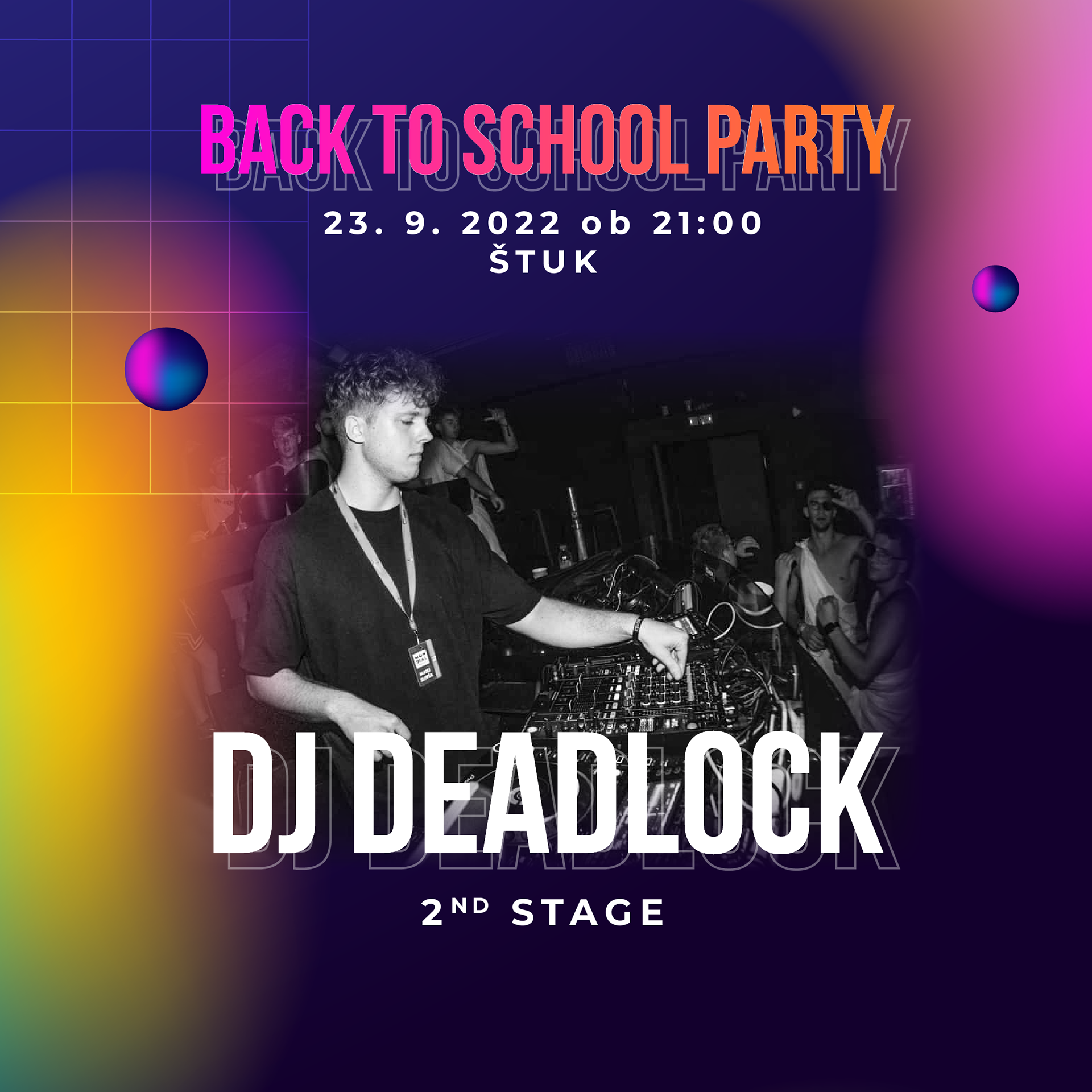 Back to school party - DJ announcement