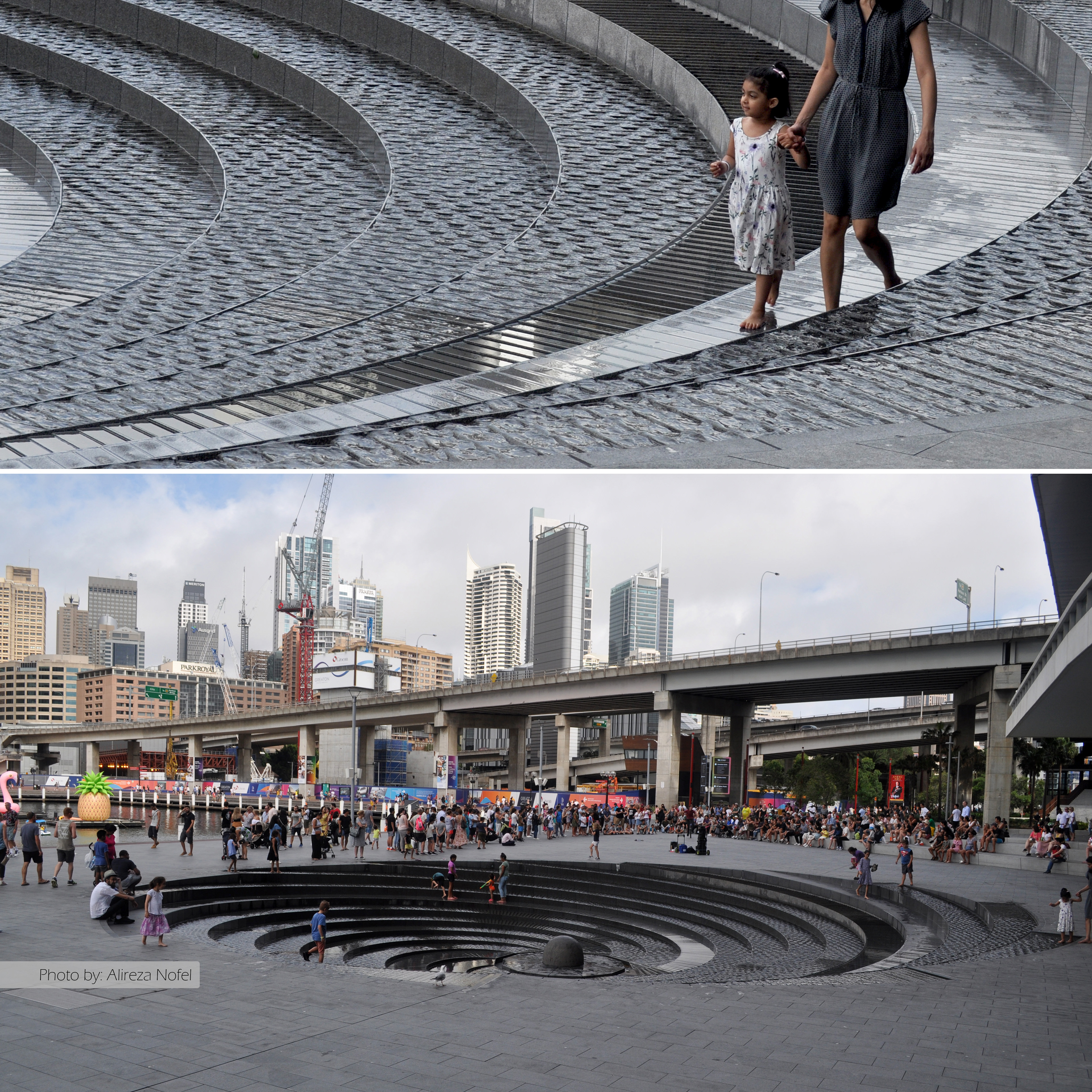 Darling Harbour Woodward Water Feature | Sydney, NSW, AU