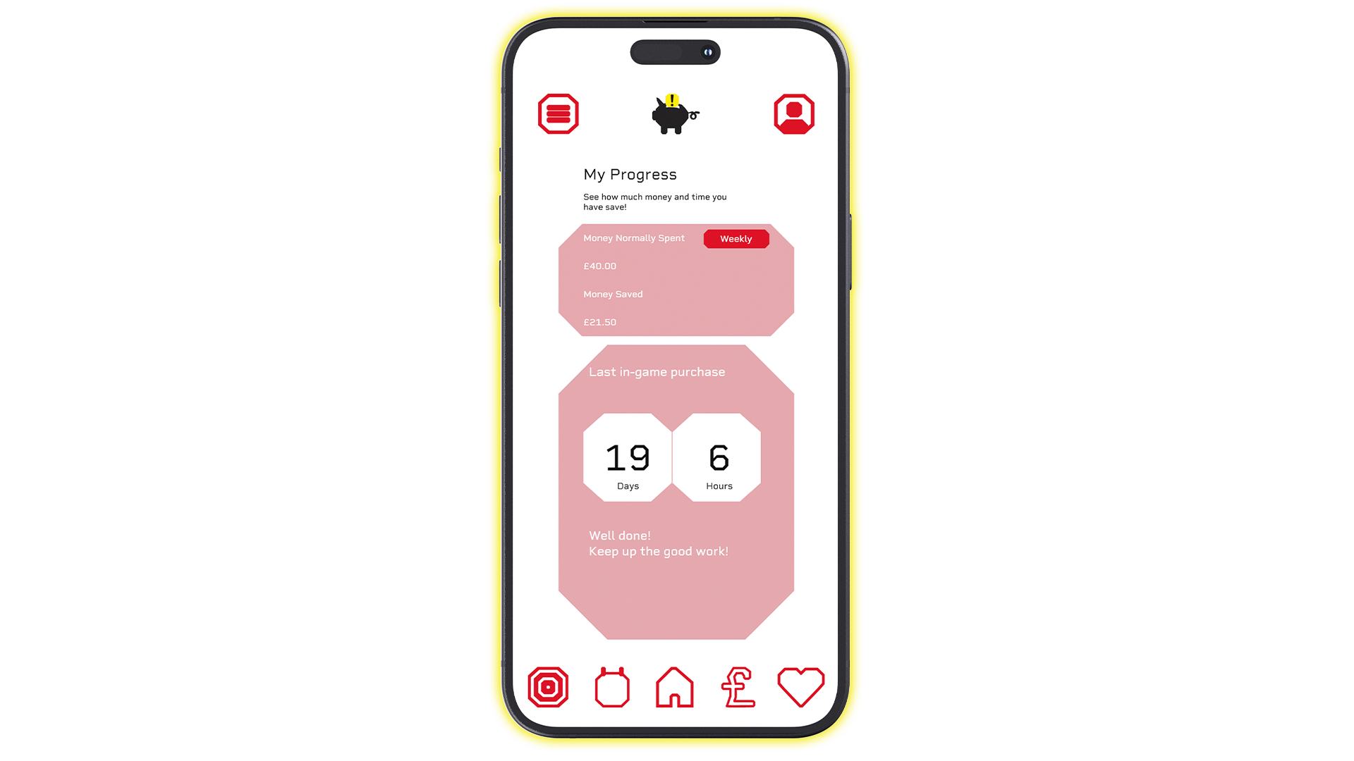 Game Saver App Progress Page