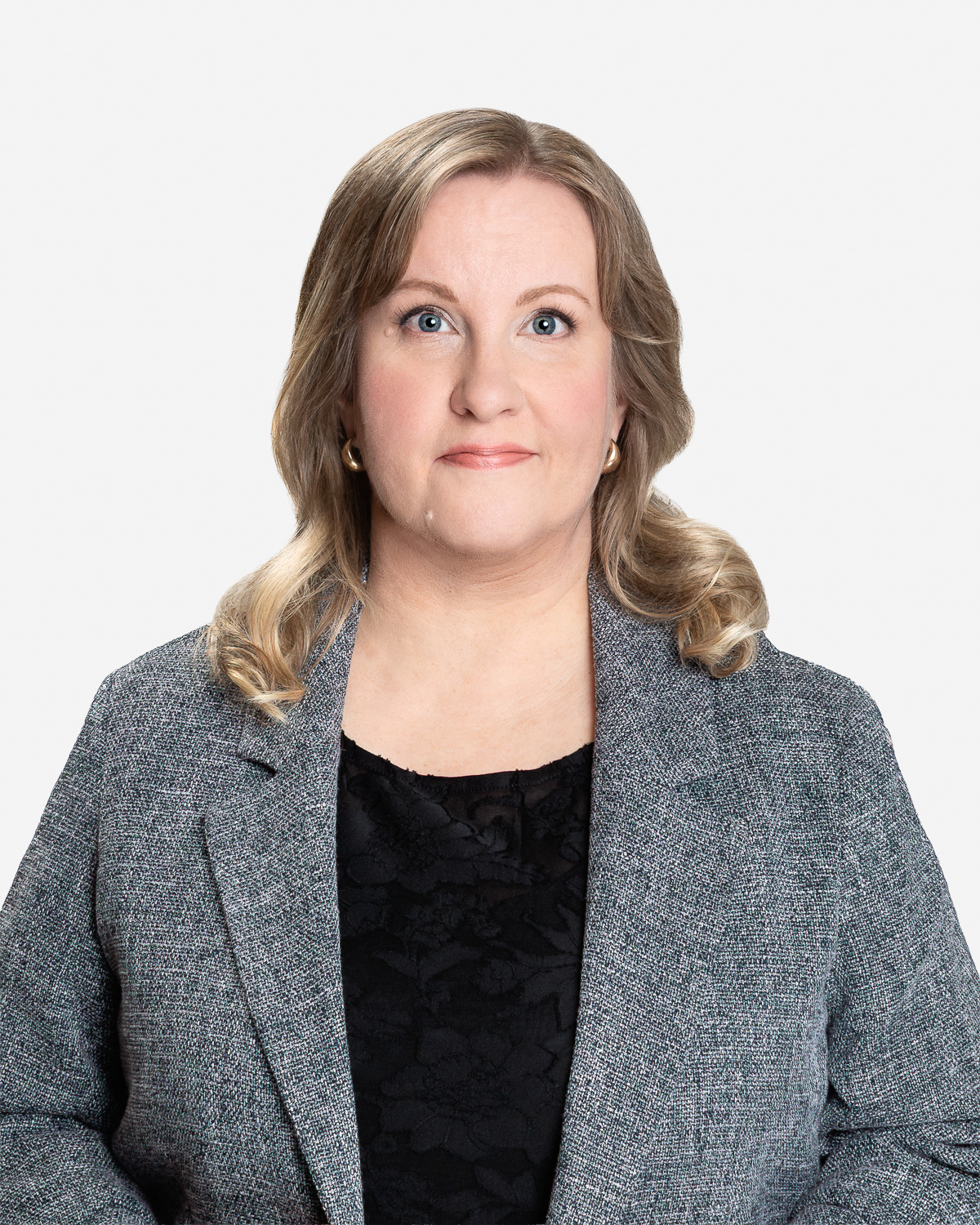 Piia Siponen (Christian Democrats, Joensuu local chapter). Official candidate photographs: A tight close-up against a white background.