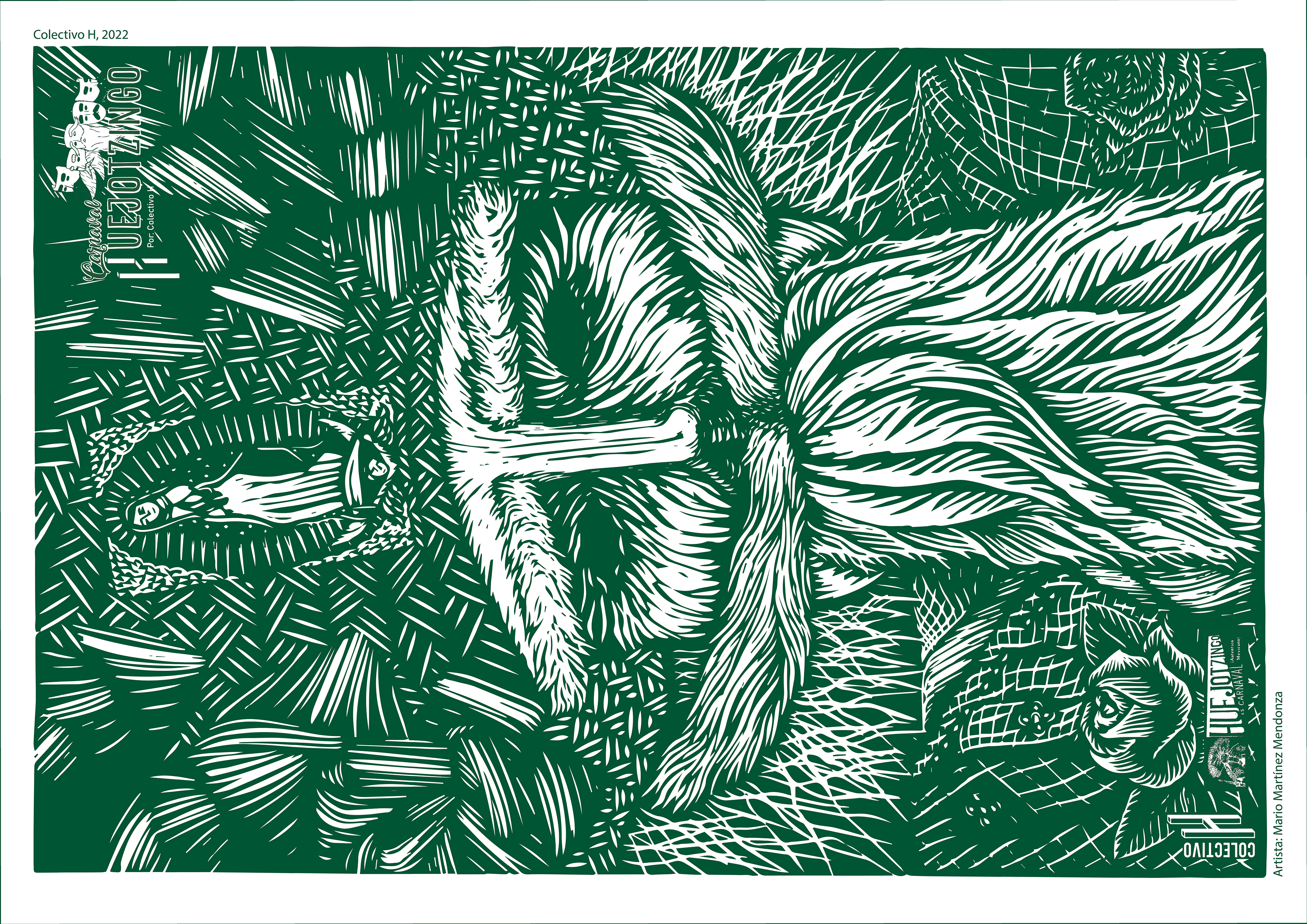 Plantilla de segunda edición del fanzine publicado para Colectivo H (Lado B), 2022.