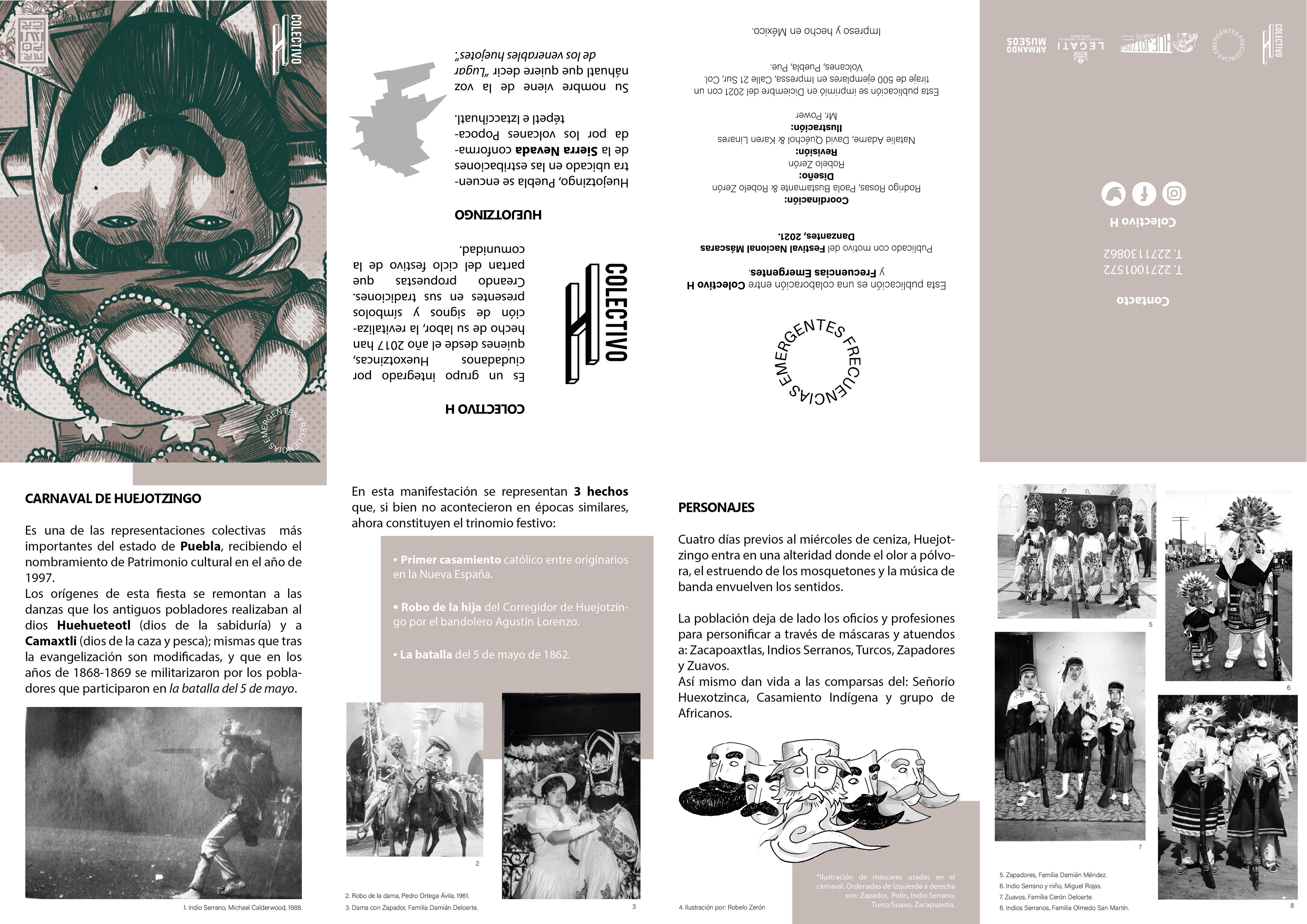 Plantilla de primera edición del fanzine publicado para Colectivo H (Lado A), 2021.