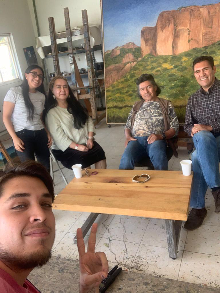 Fotografía durante el rodaje las entrevistas del proyecto Tamayo Total (Oaxaca, 2023).