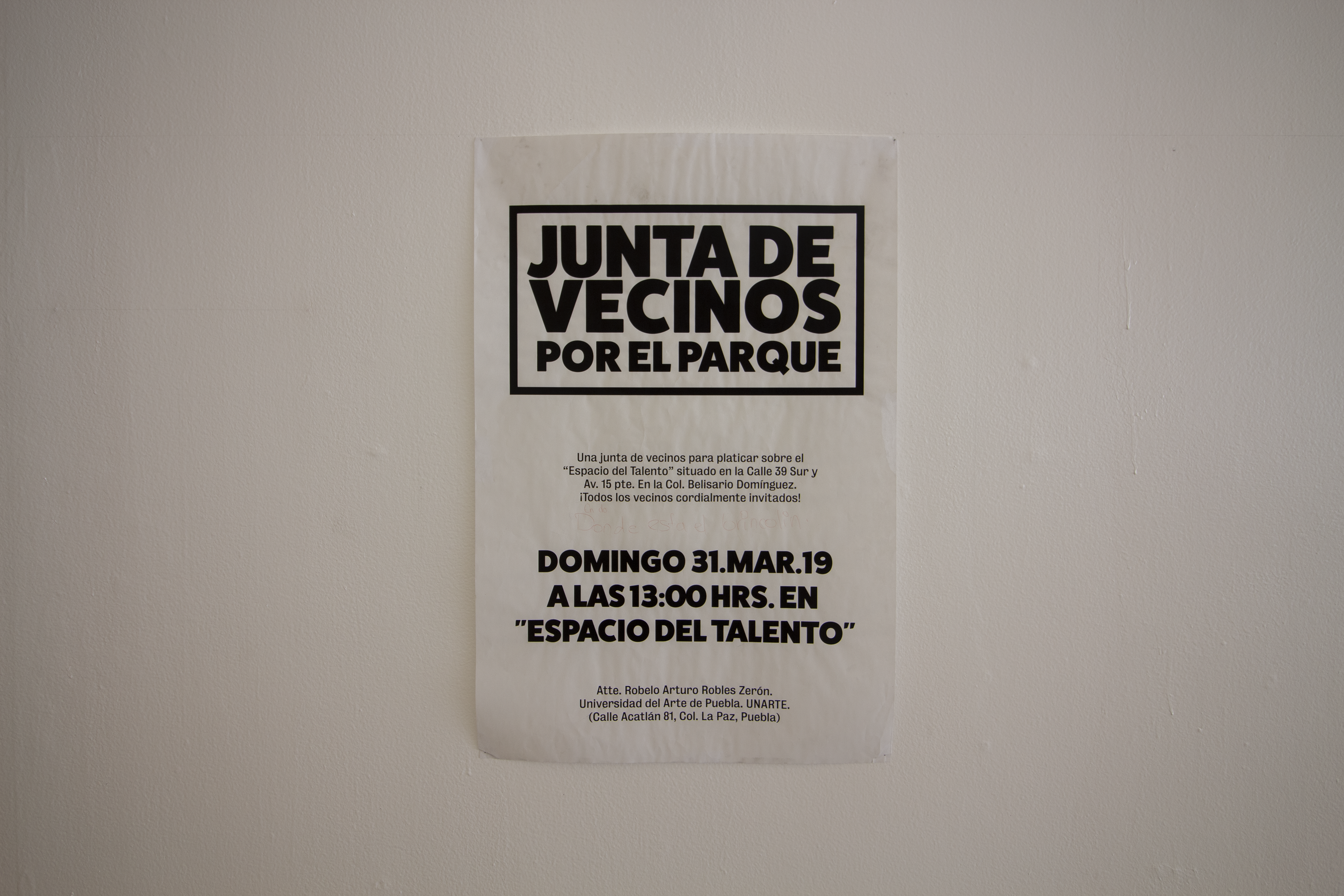 Cartel de convocatoria realizados por el artista. 